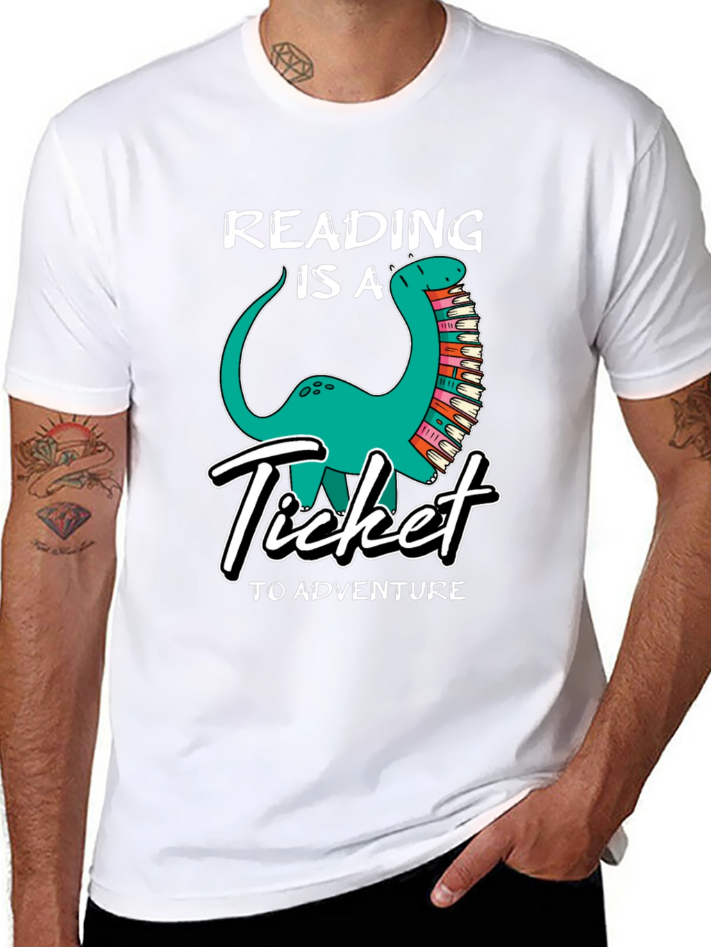 Reading Dinosaur Graphic Tee