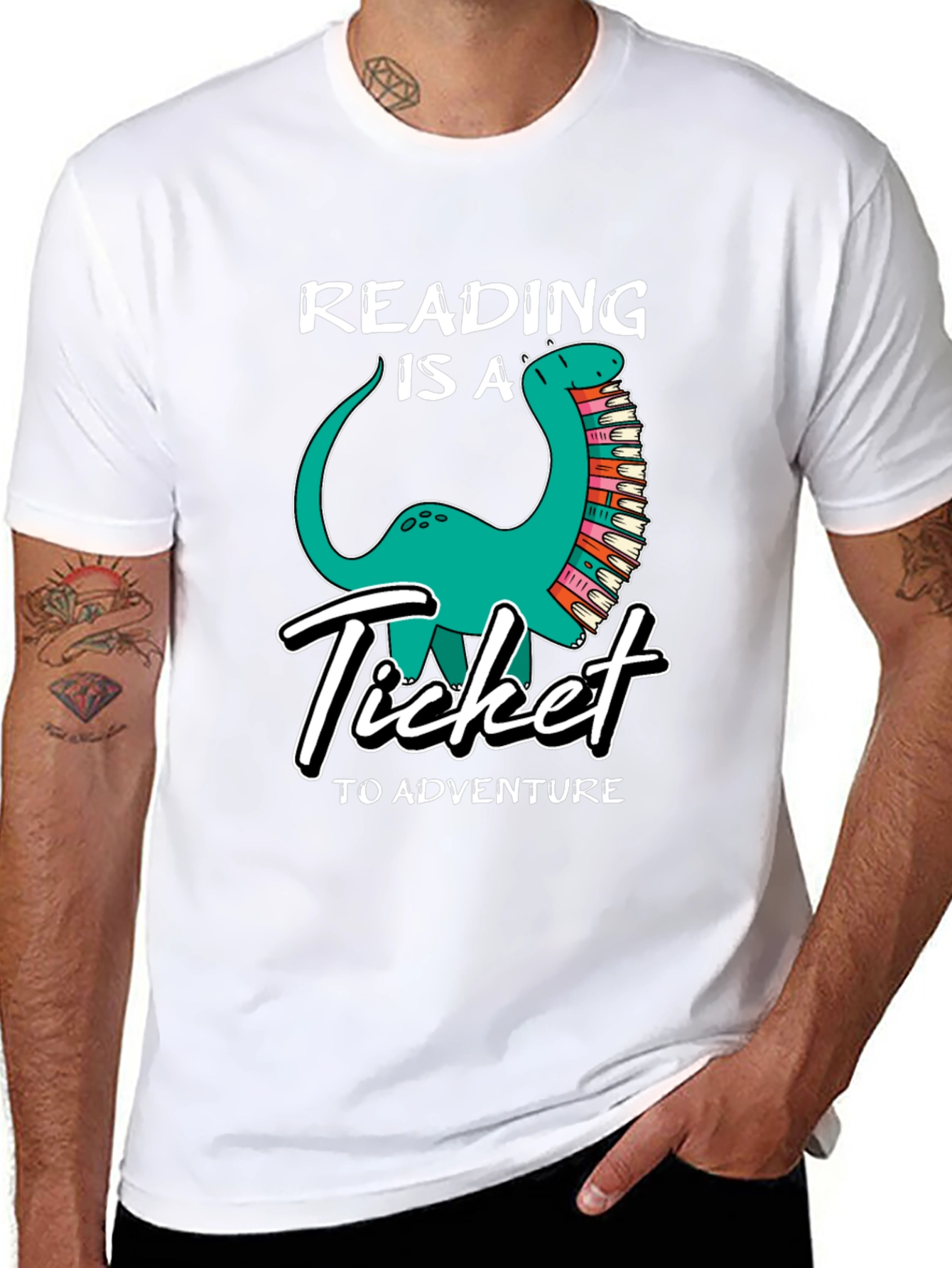Reading Dinosaur Graphic Tee