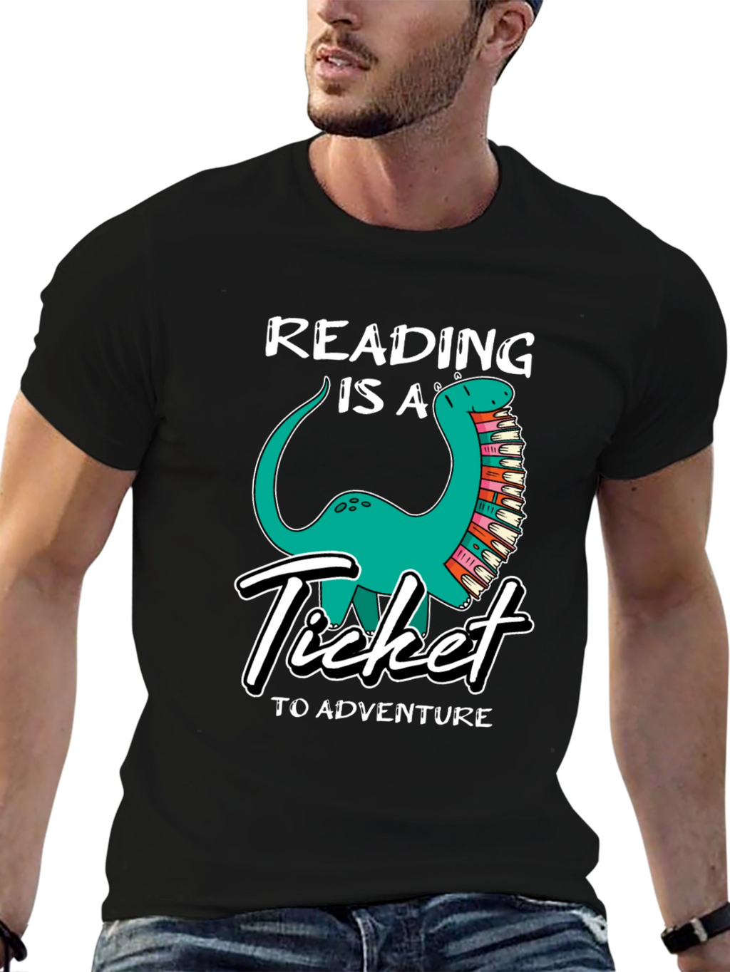 Reading Dinosaur Graphic Tee