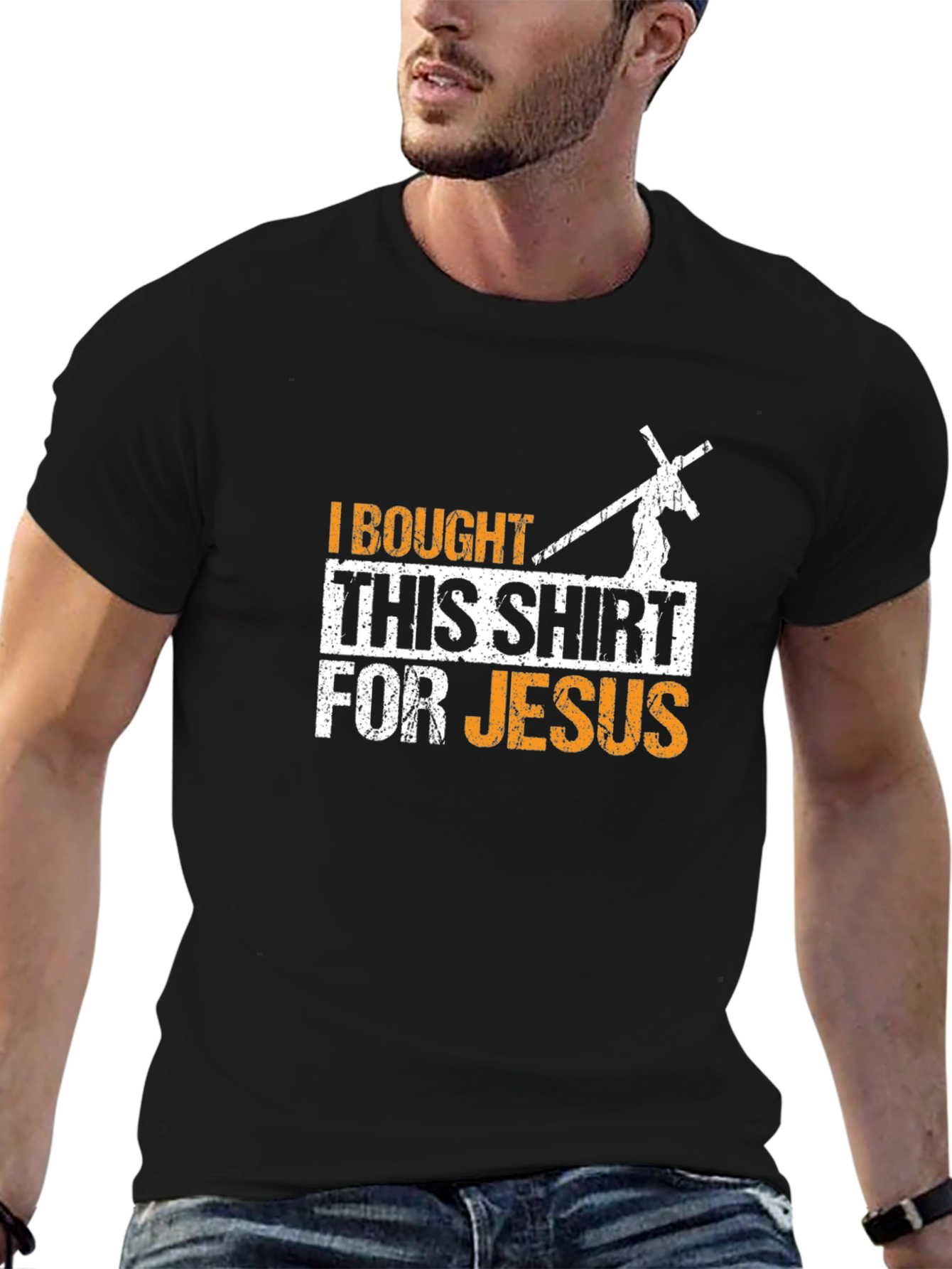 I Bought This Shirt For Jesus Black T-Shirt