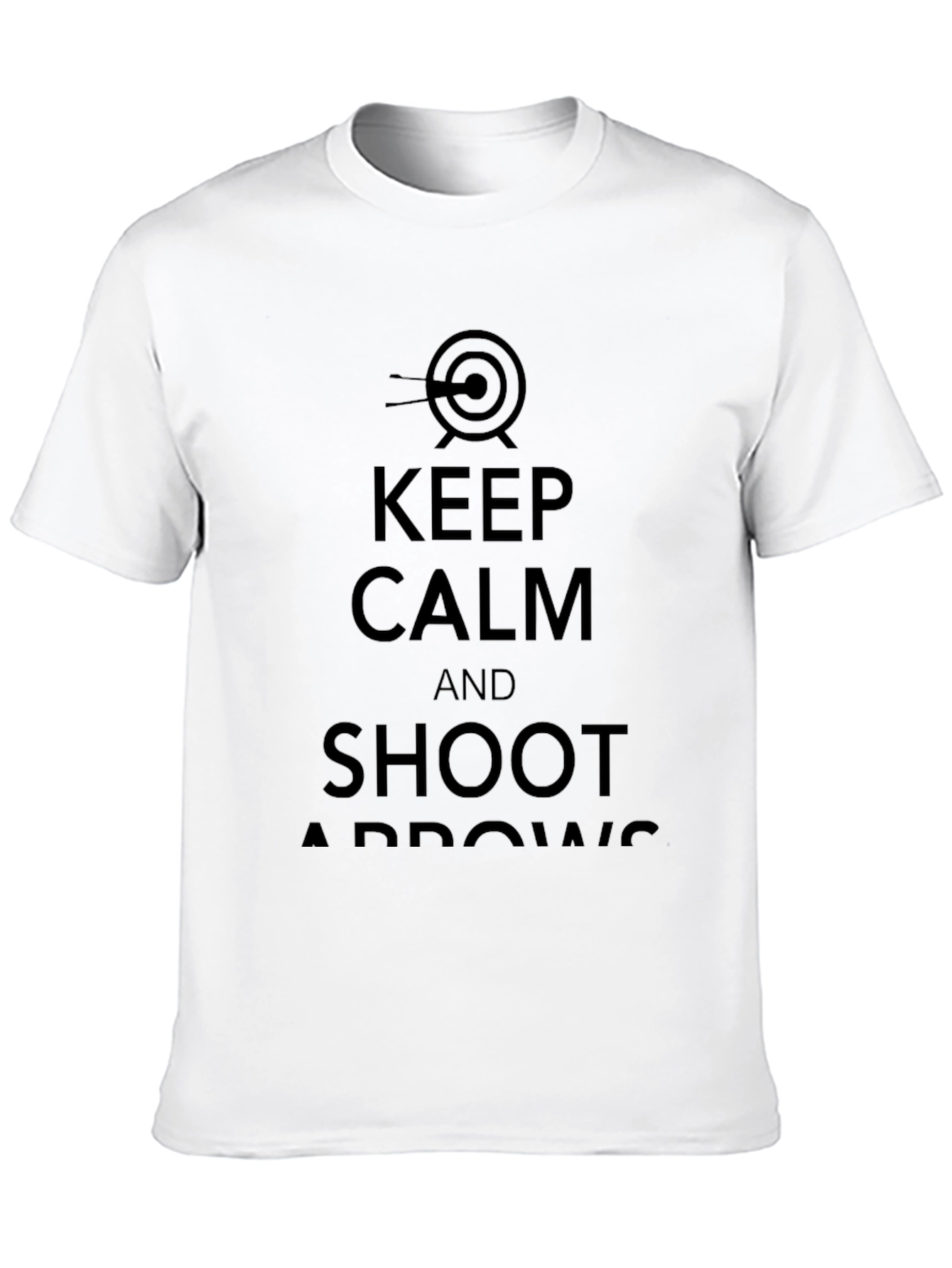 Keep Calm and Shoot Arrows Black T-Shirt