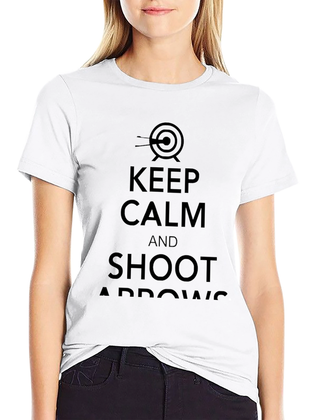 Keep Calm and Shoot Arrows Black T-Shirt