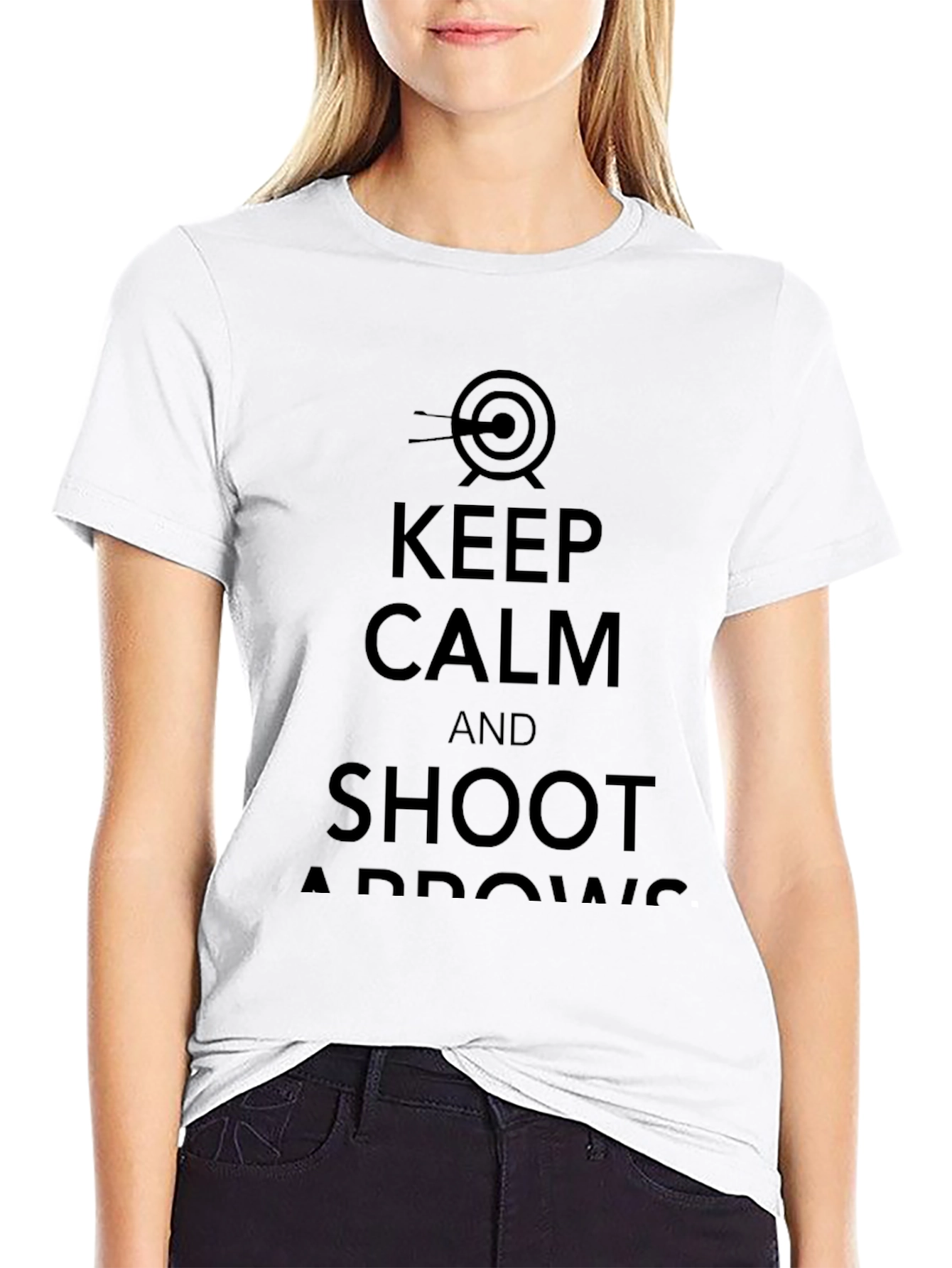 Keep Calm and Shoot Arrows Black T-Shirt