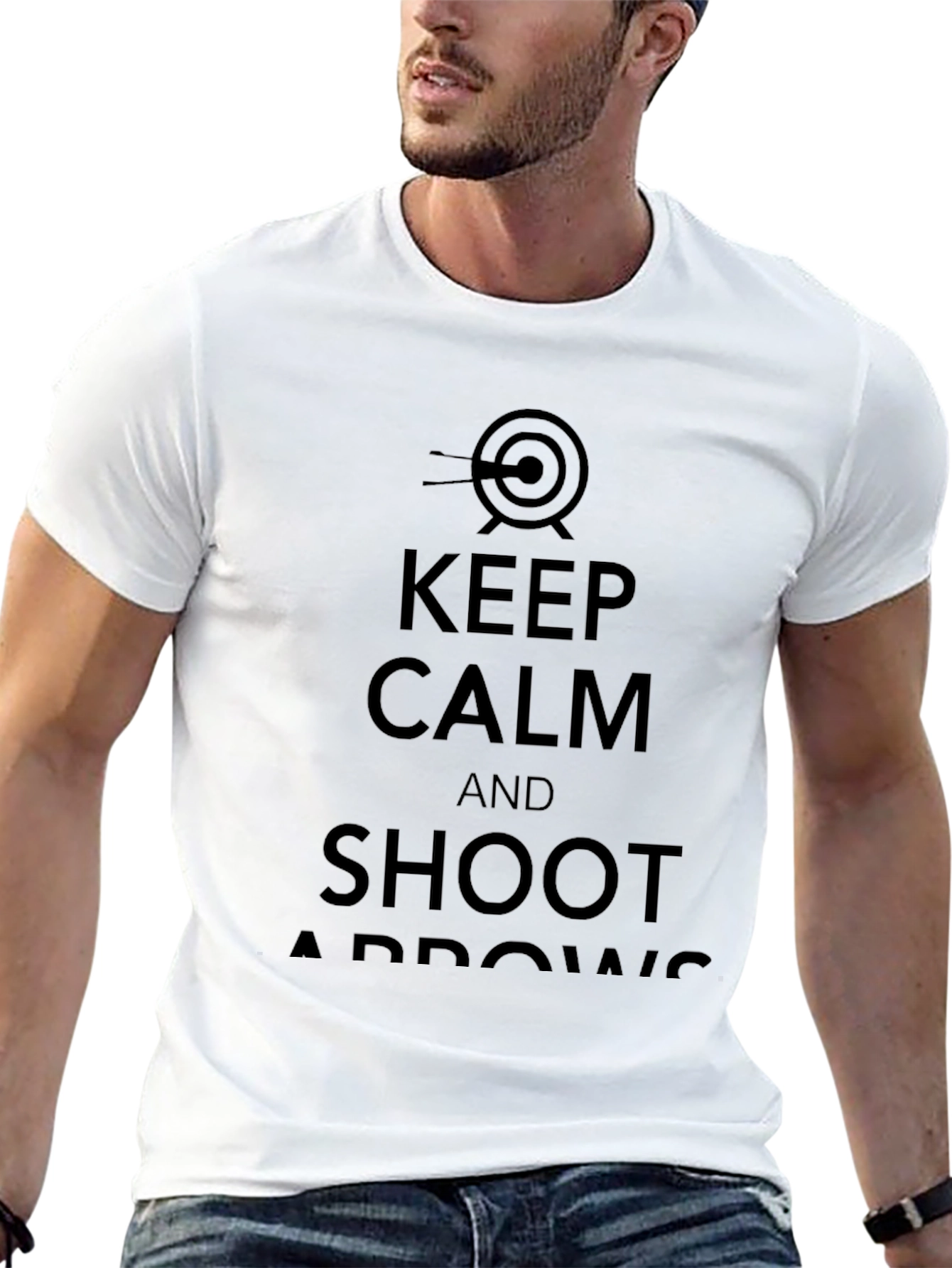 Keep Calm and Shoot Arrows Black T-Shirt