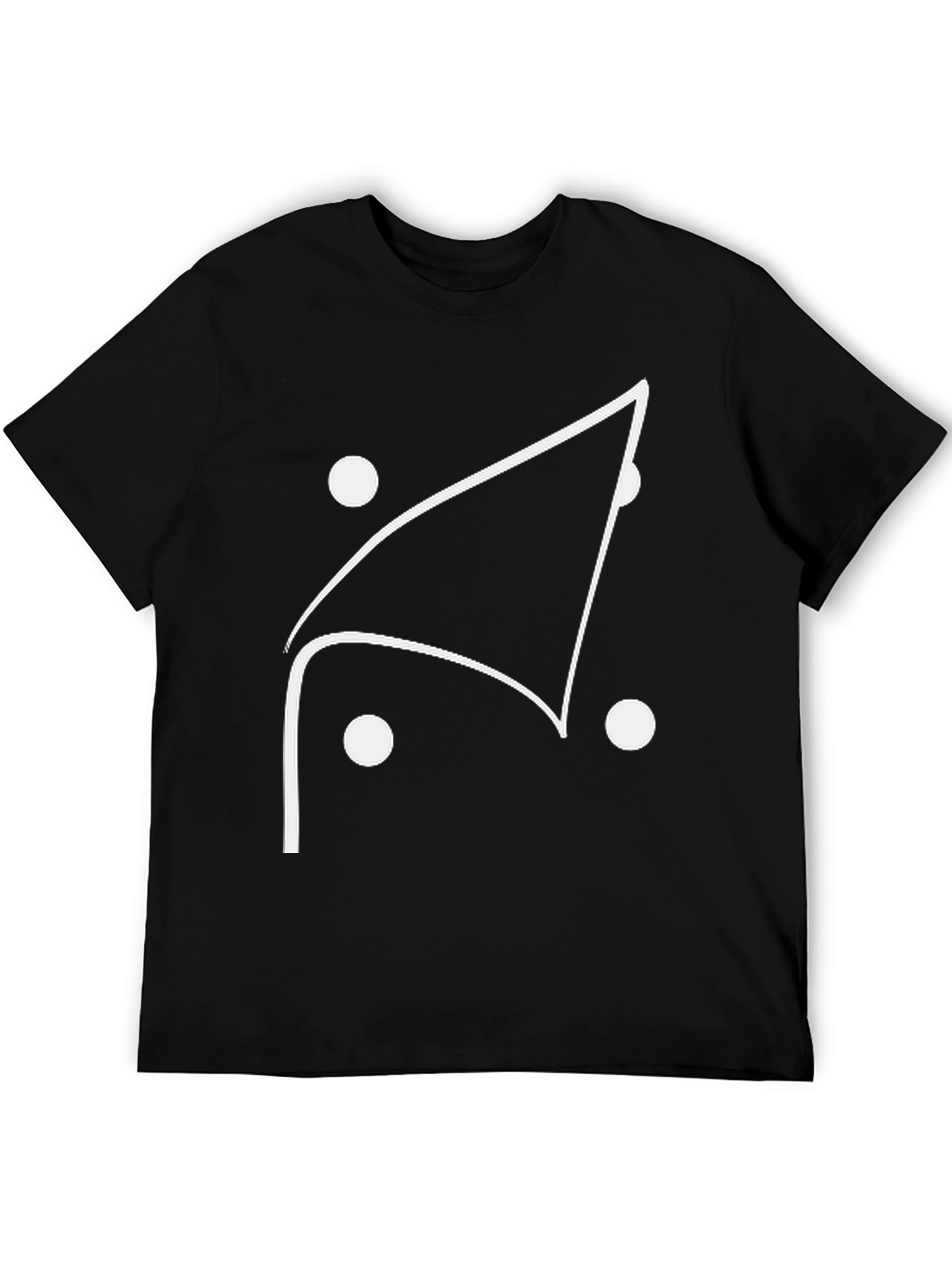 Abstract Graphic Tee - Black Cotton Blend