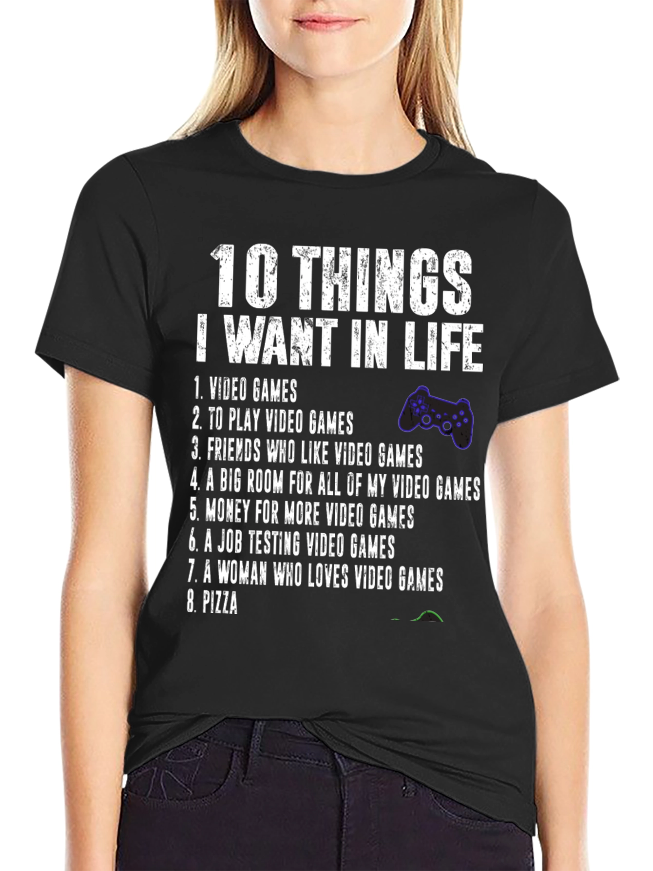 Gamer T-Shirt - 10 Things I Want In Life Video Game Tee
