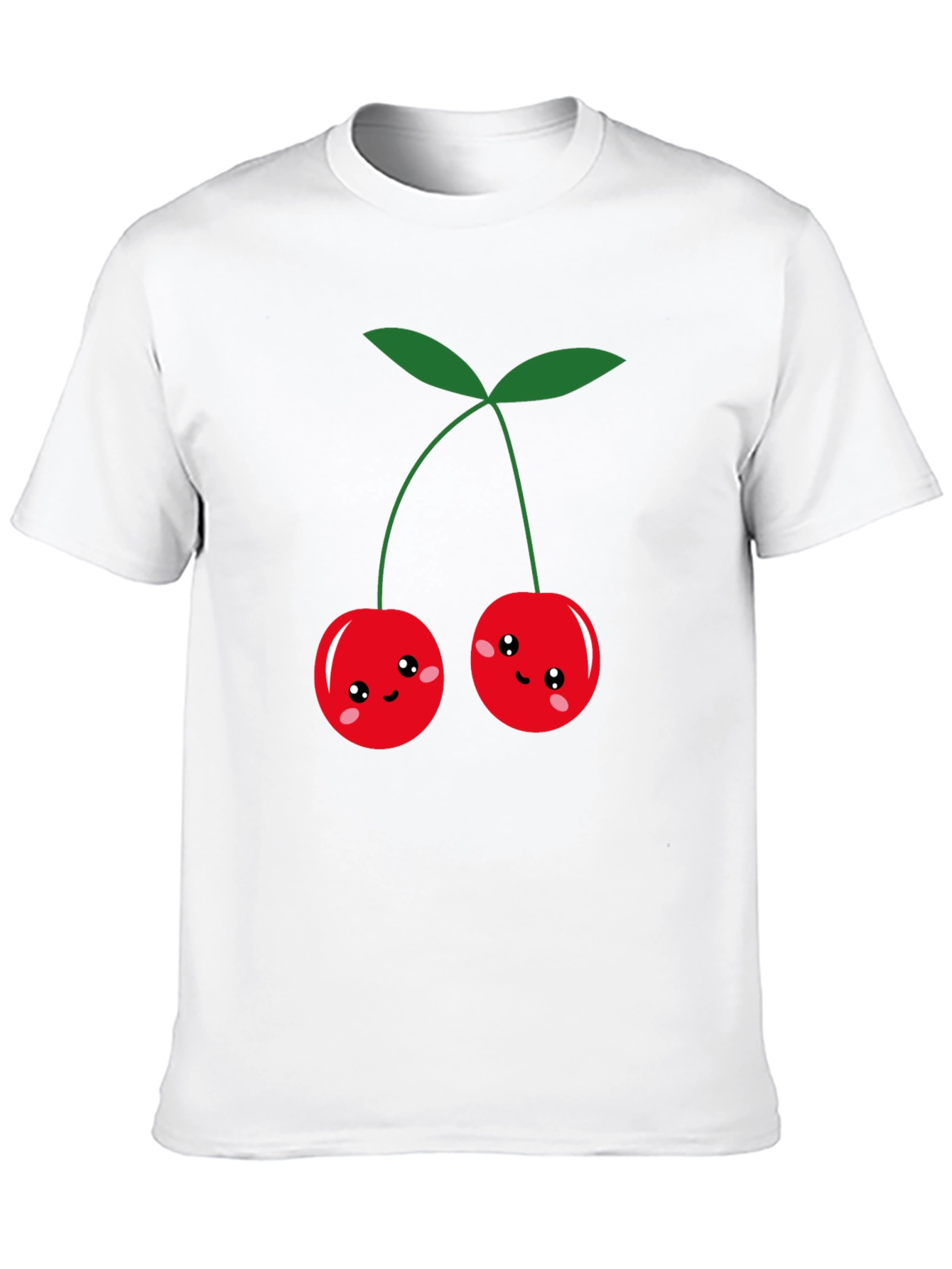 Cute Cherry Graphic Black T-Shirt