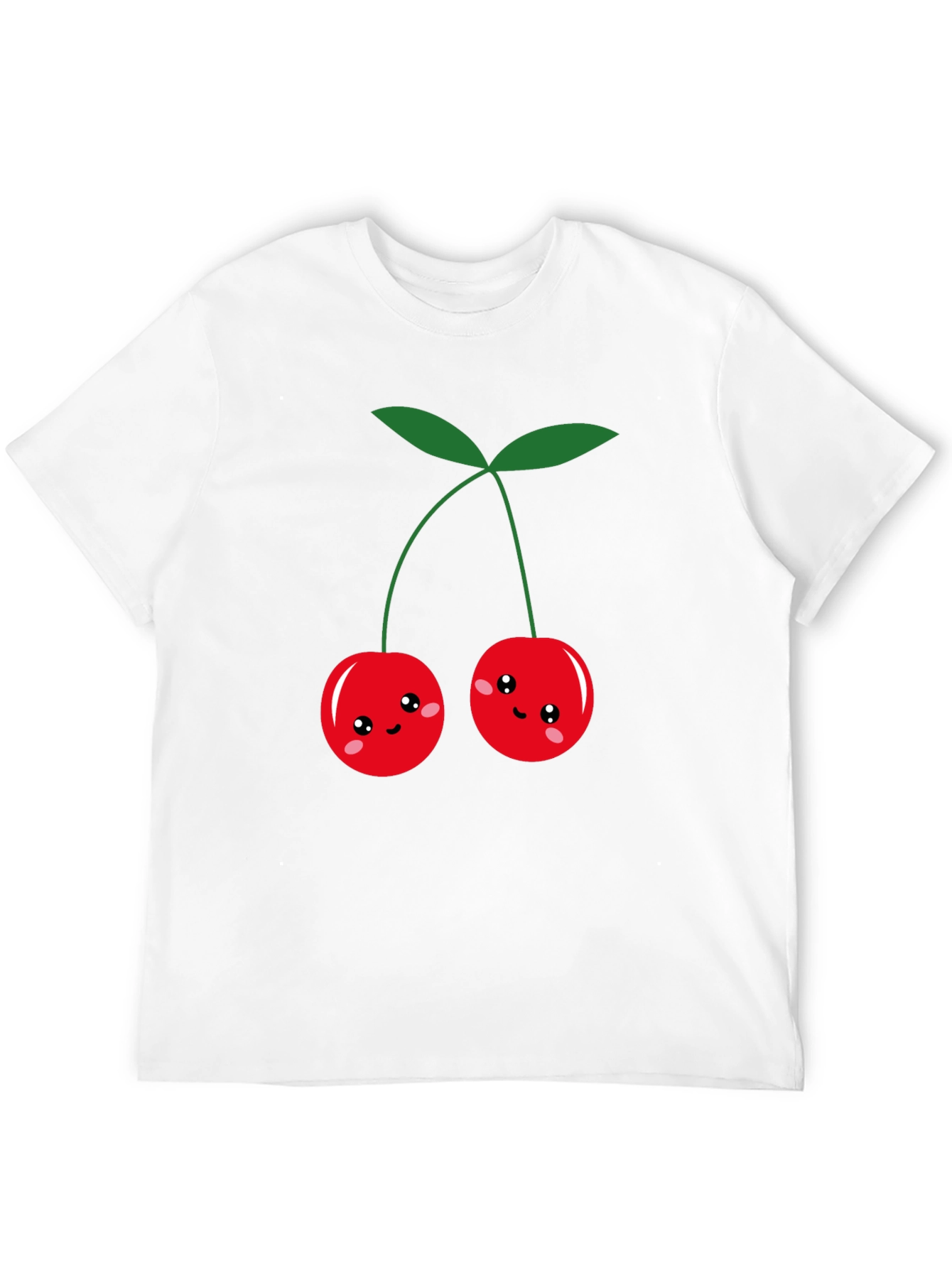 Cute Cherry Graphic Black T-Shirt