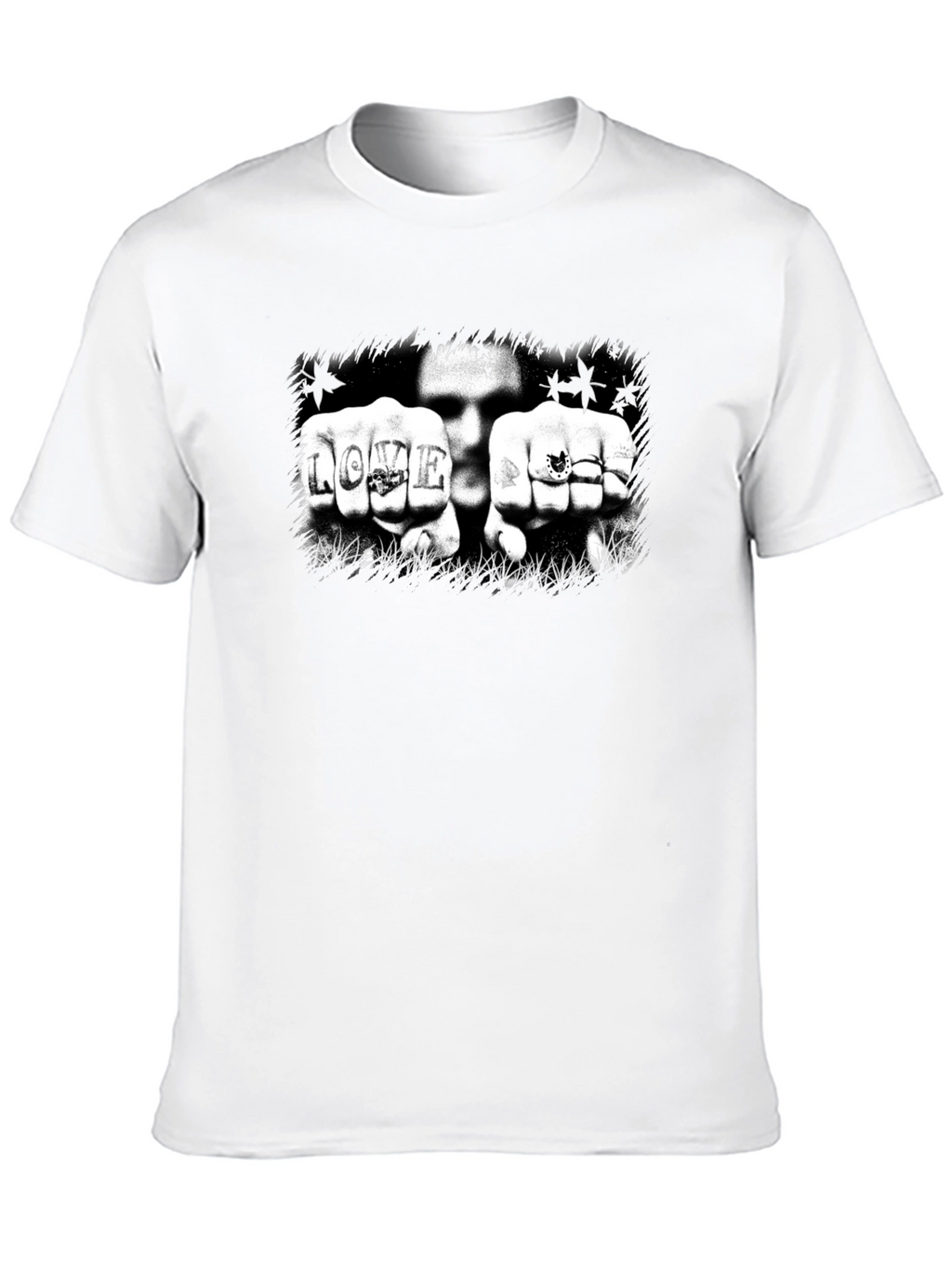 Edgy Love Tattoo Graphic Black T-Shirt