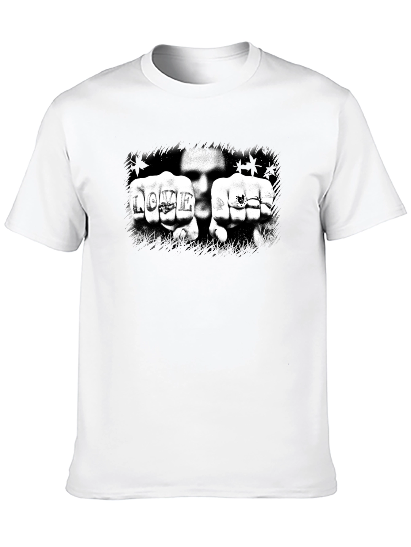 Edgy Love Tattoo Graphic Black T-Shirt