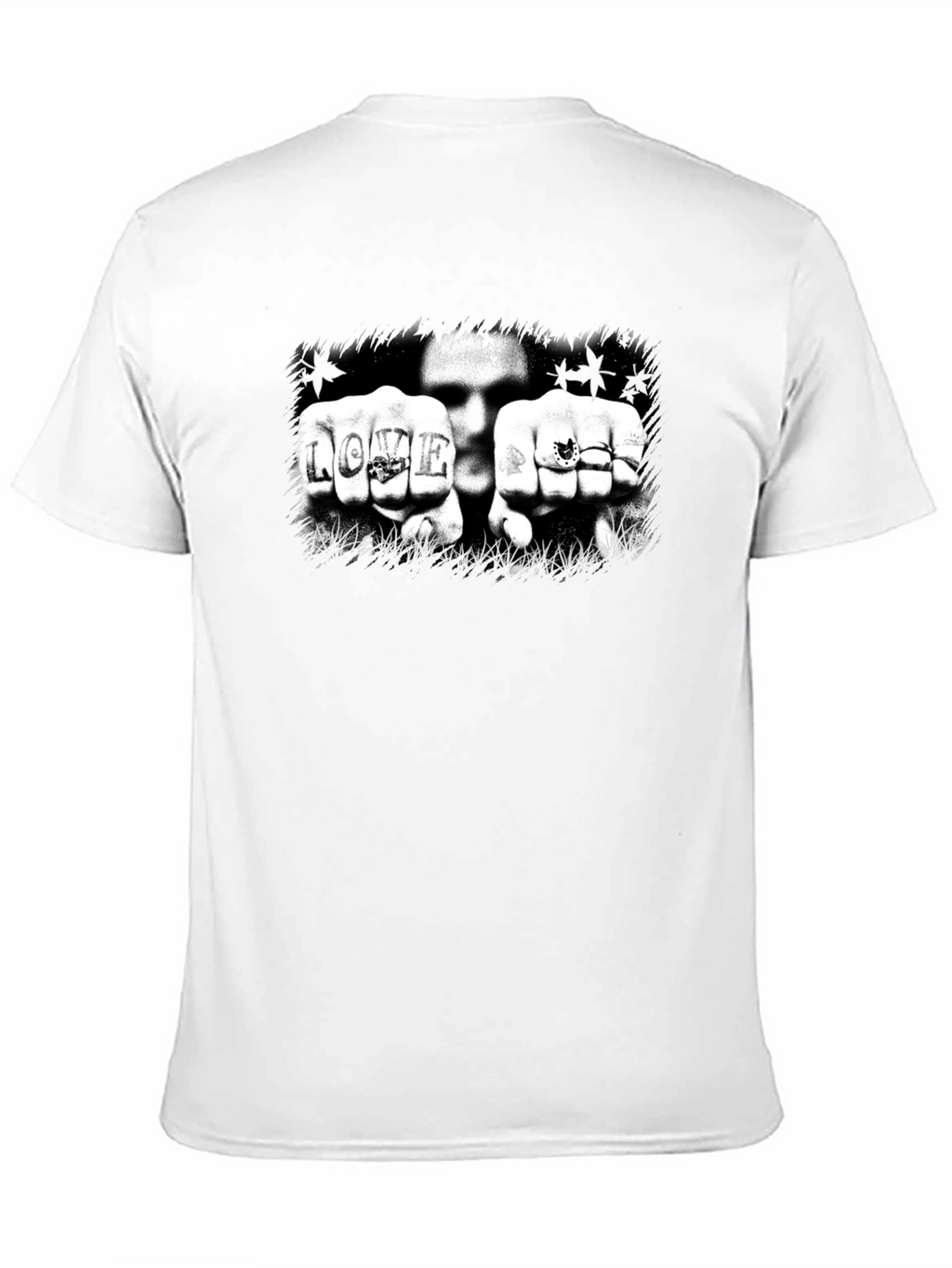 Edgy Love Tattoo Graphic Black T-Shirt