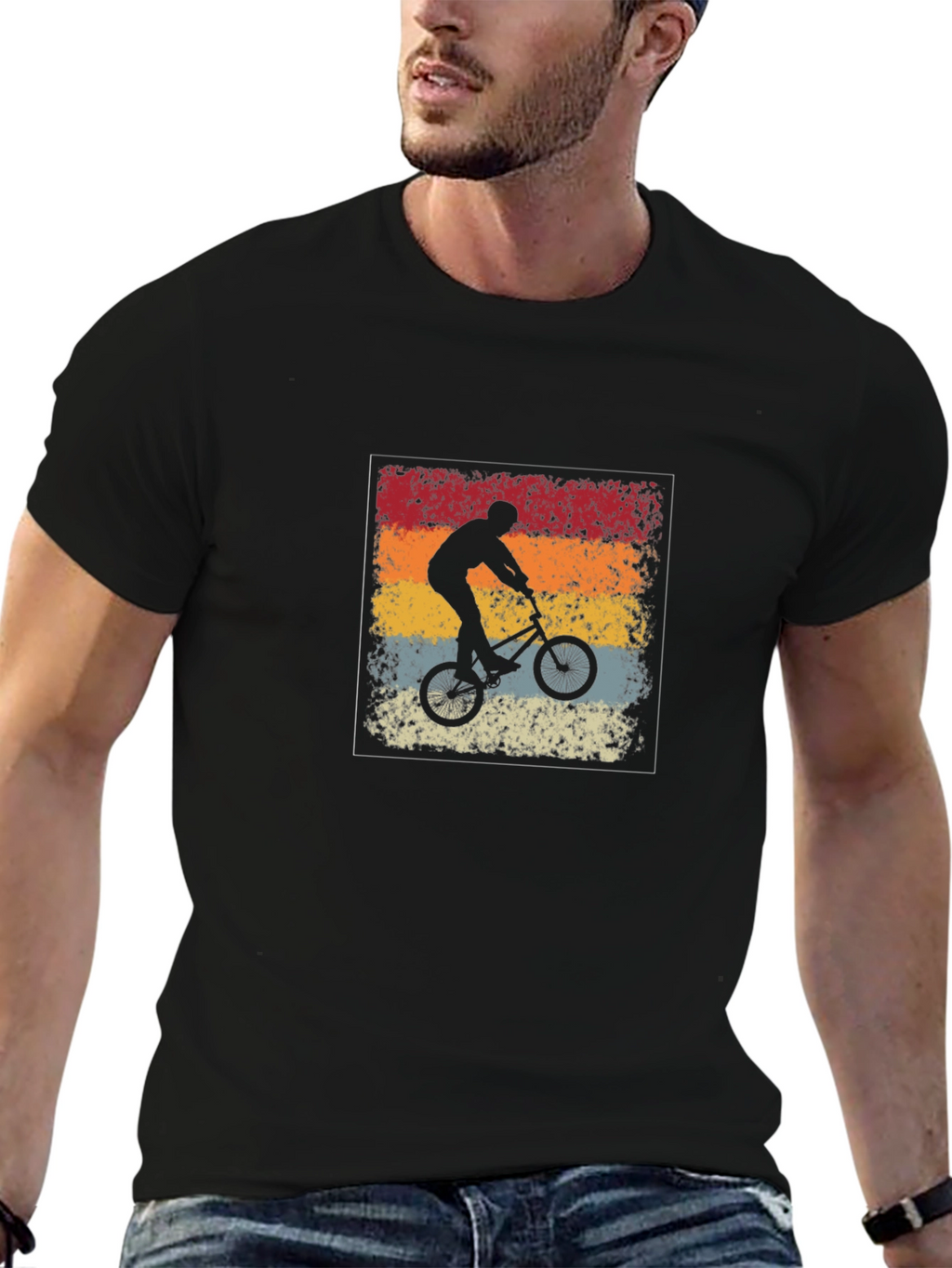 Retro BMX Rider Graphic T-Shirt