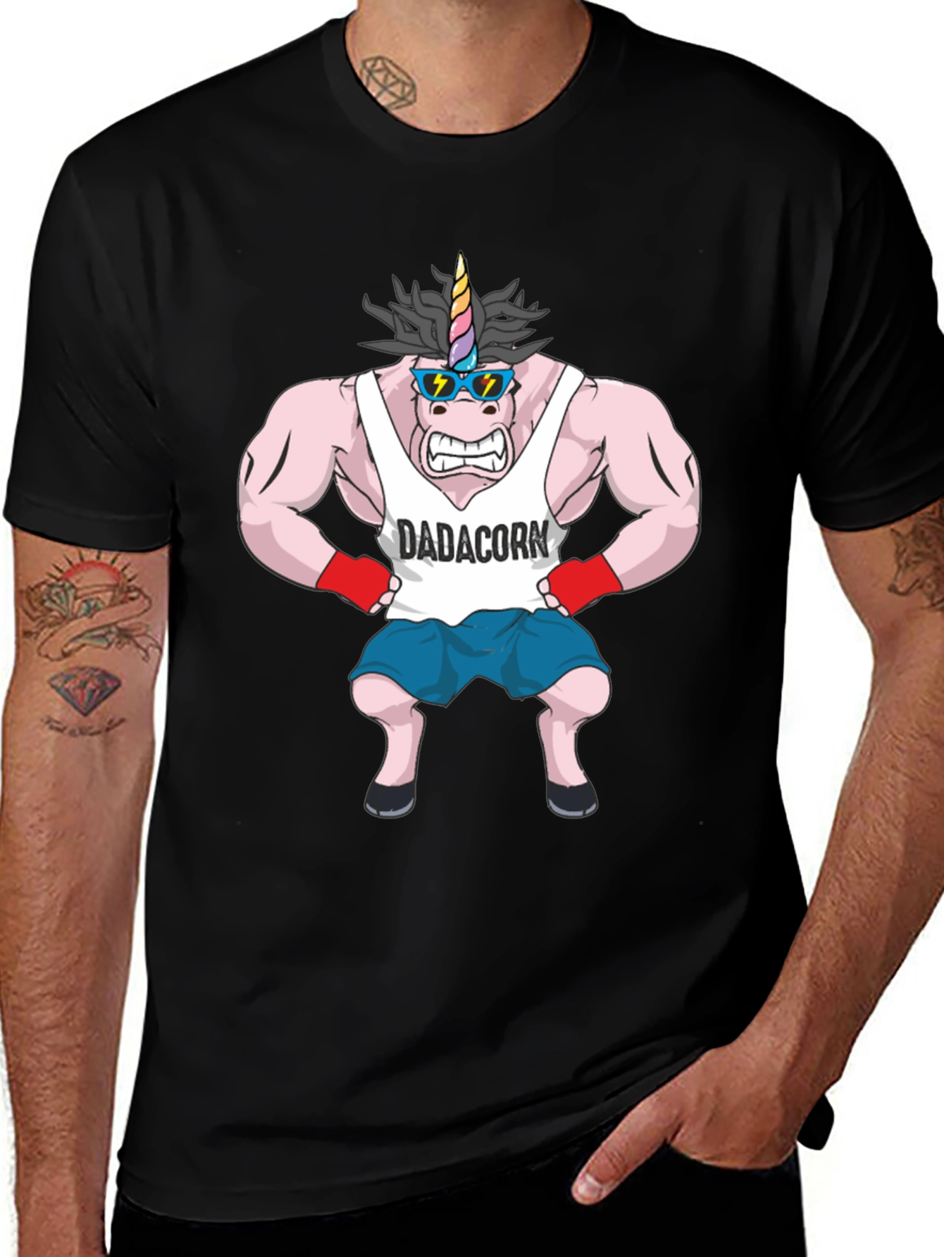 Dadacorn Graphic Tee - Gym Humor