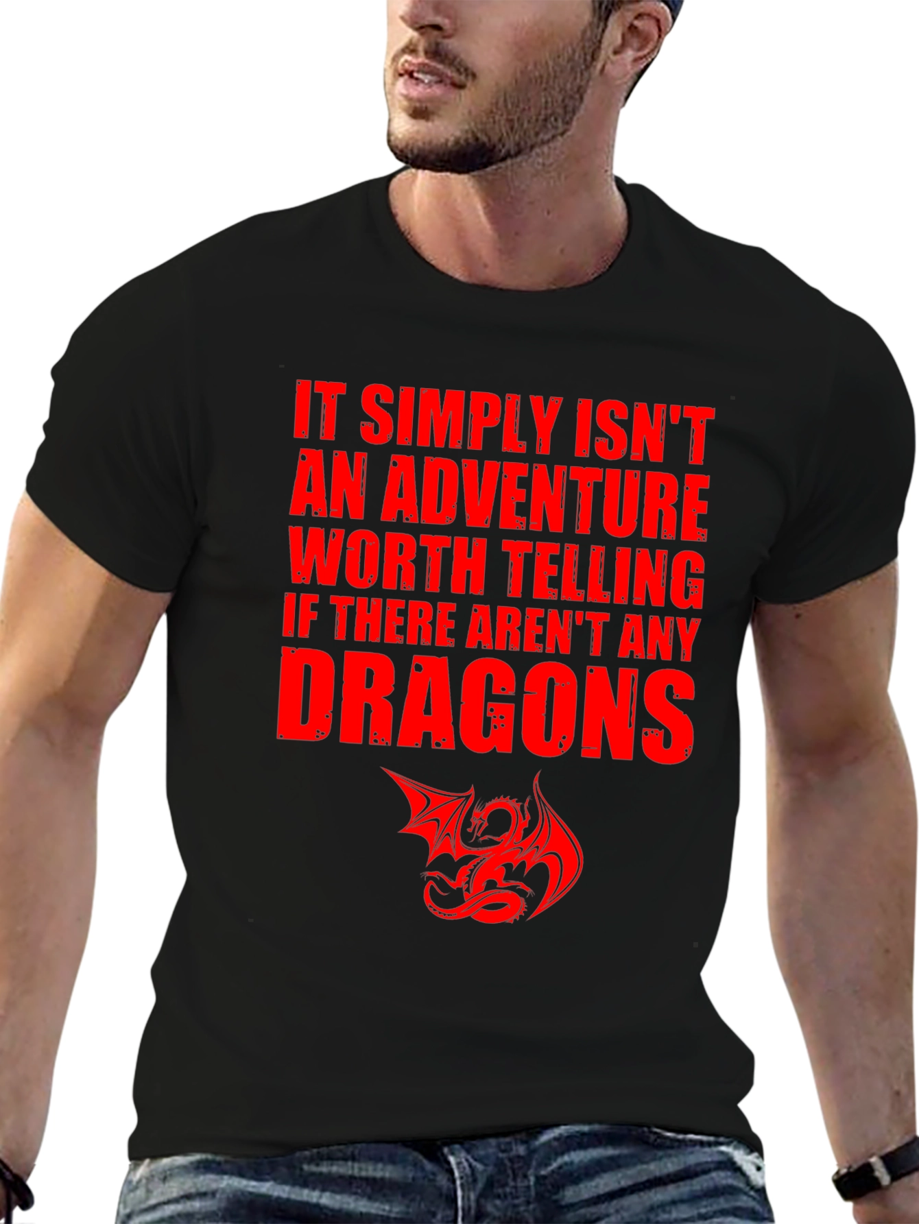 Dragon Adventure T-Shirt - Black Graphic Tee