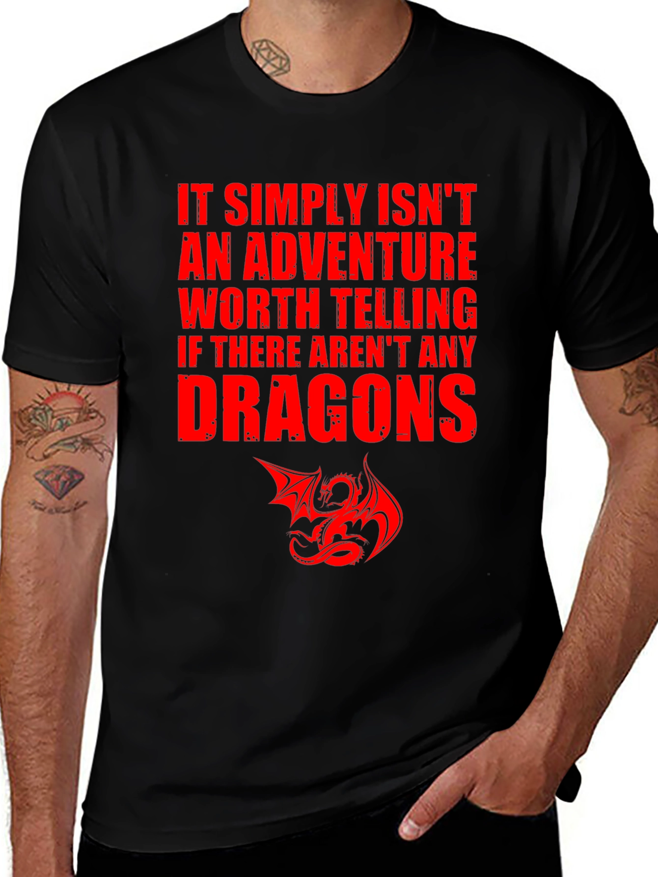 Dragon Adventure T-Shirt - Black Graphic Tee