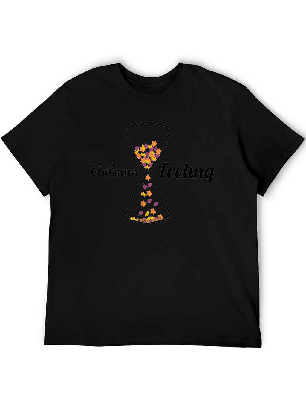Autumn Feeling Hourglass Graphic T-Shirt