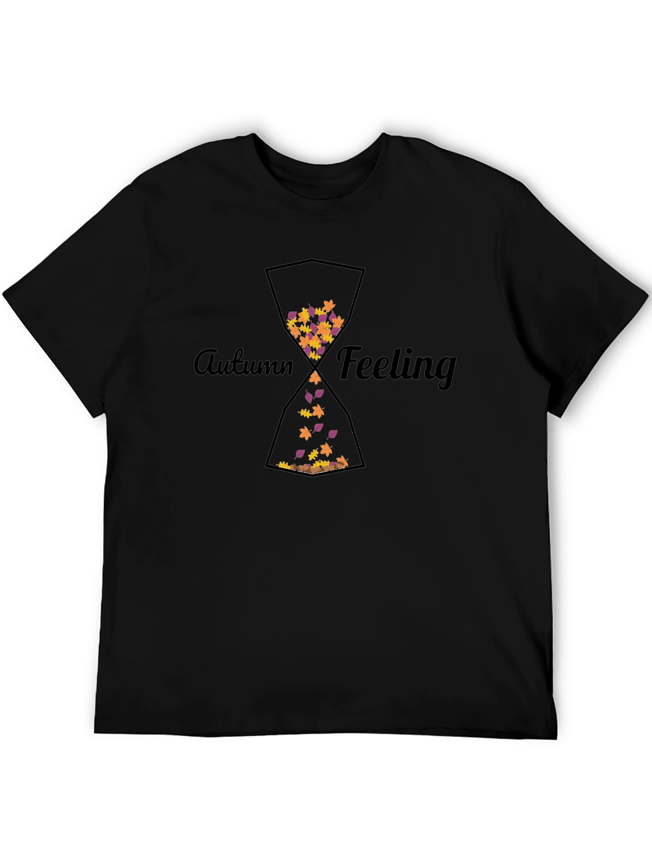 Autumn Feeling Hourglass Graphic T-Shirt