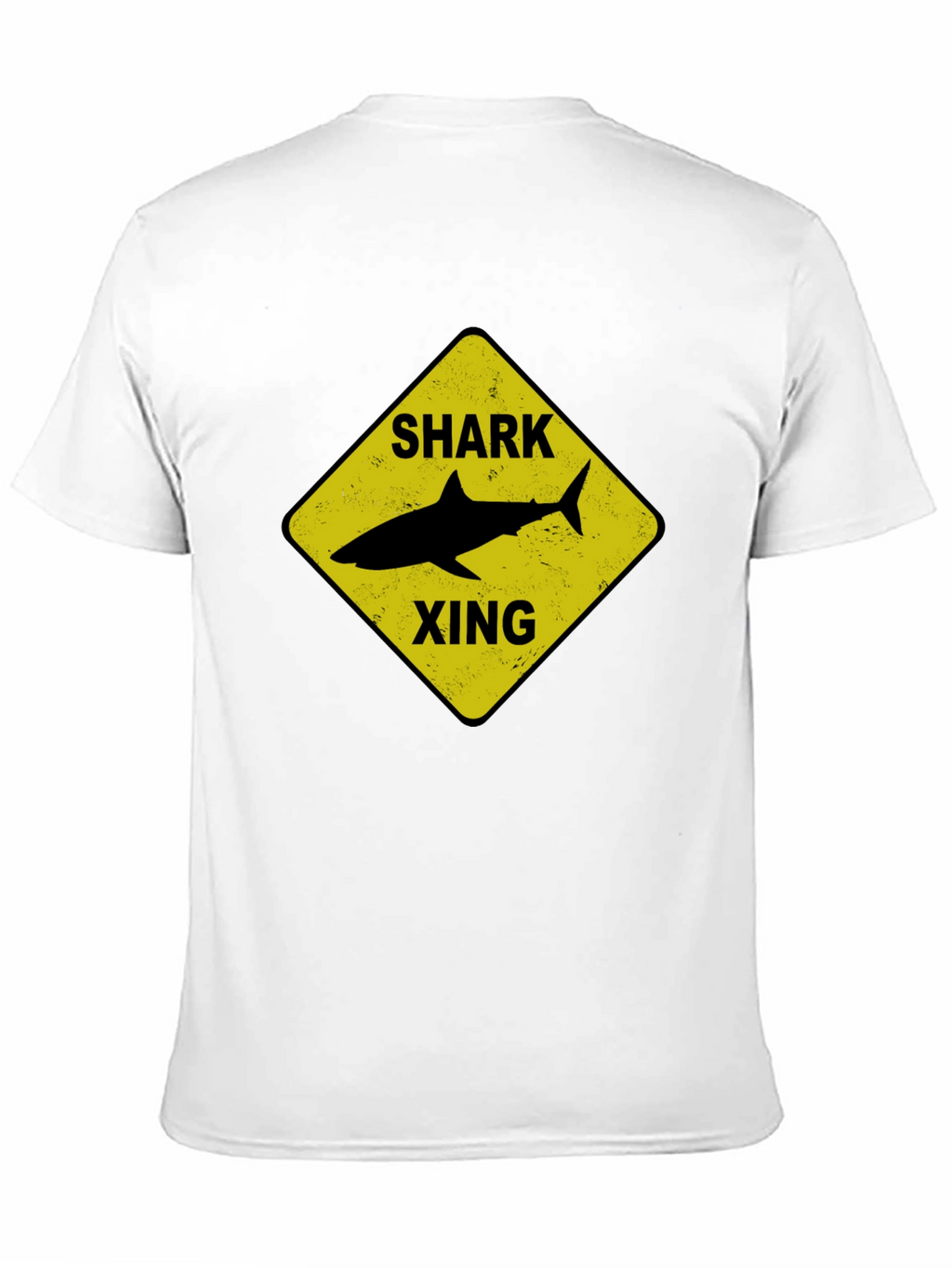 Shark Xing Graphic Tee - Black Cotton T-Shirt