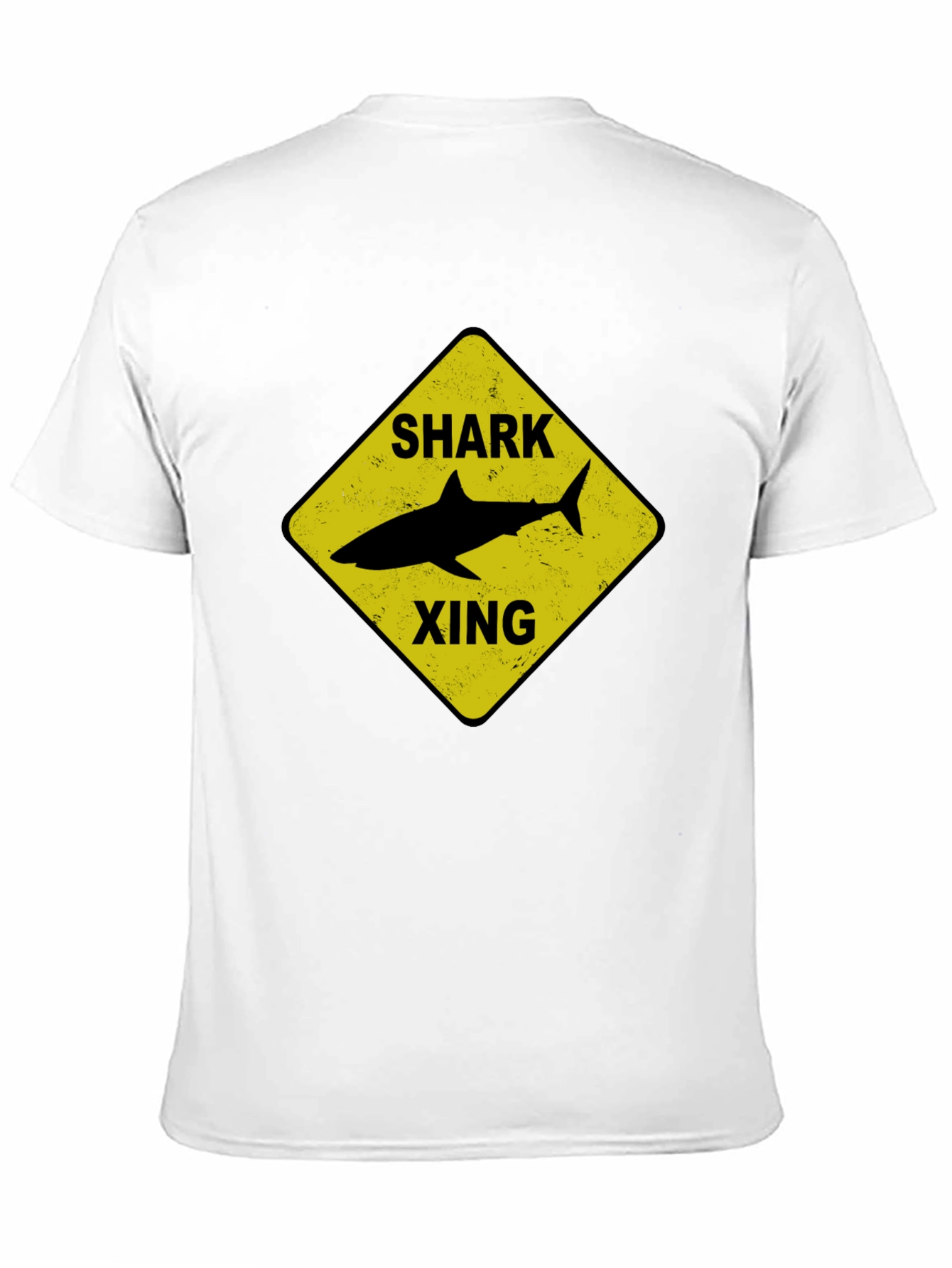 Shark Xing Graphic Tee - Black Cotton T-Shirt
