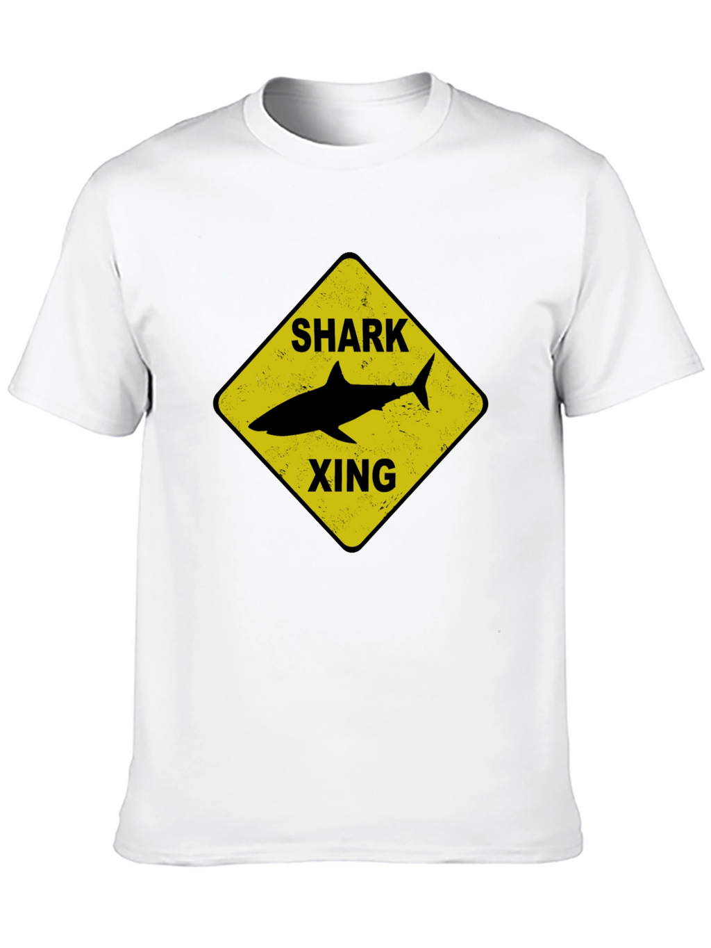Shark Xing Graphic Tee - Black Cotton T-Shirt