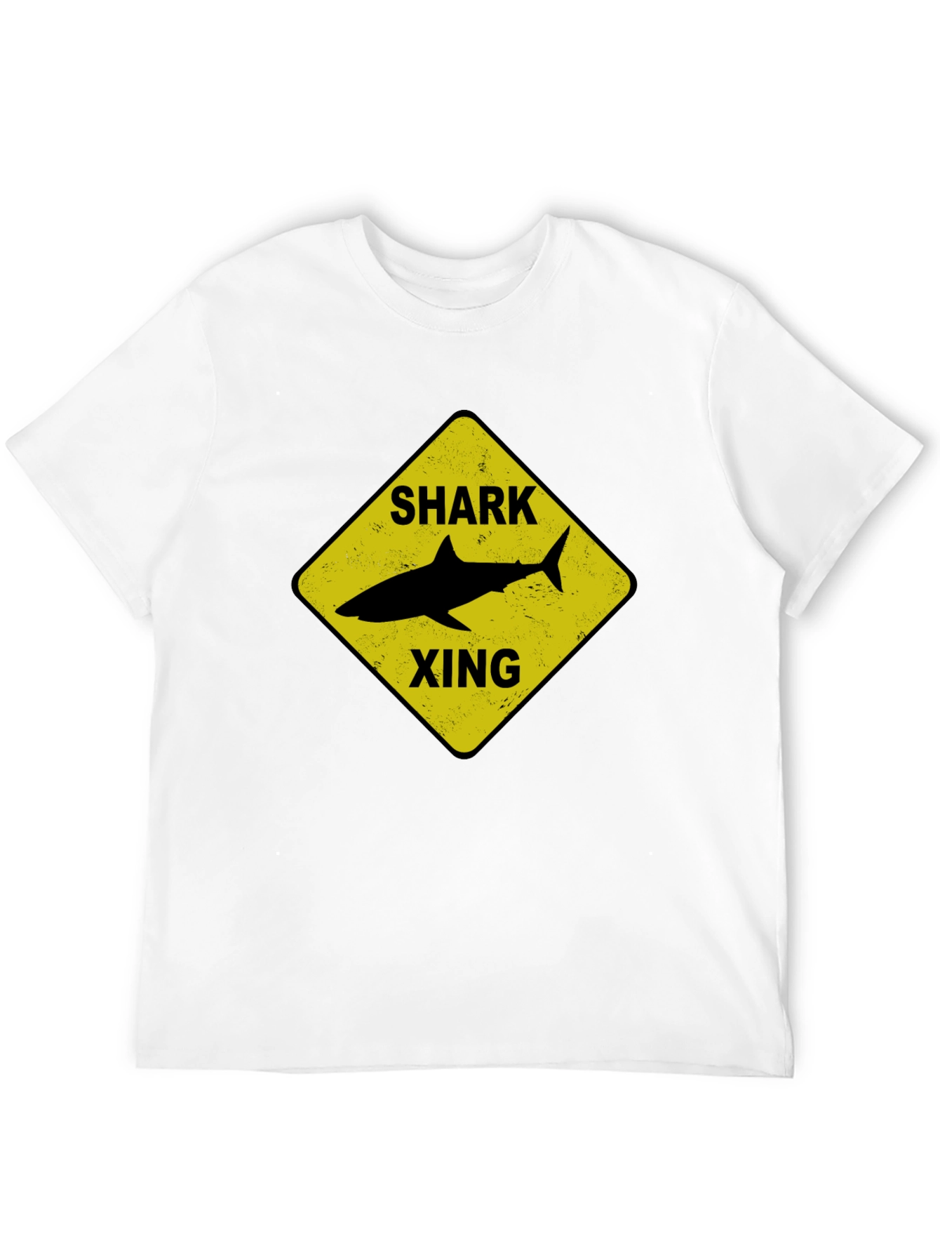 Shark Xing Graphic Tee - Black Cotton T-Shirt