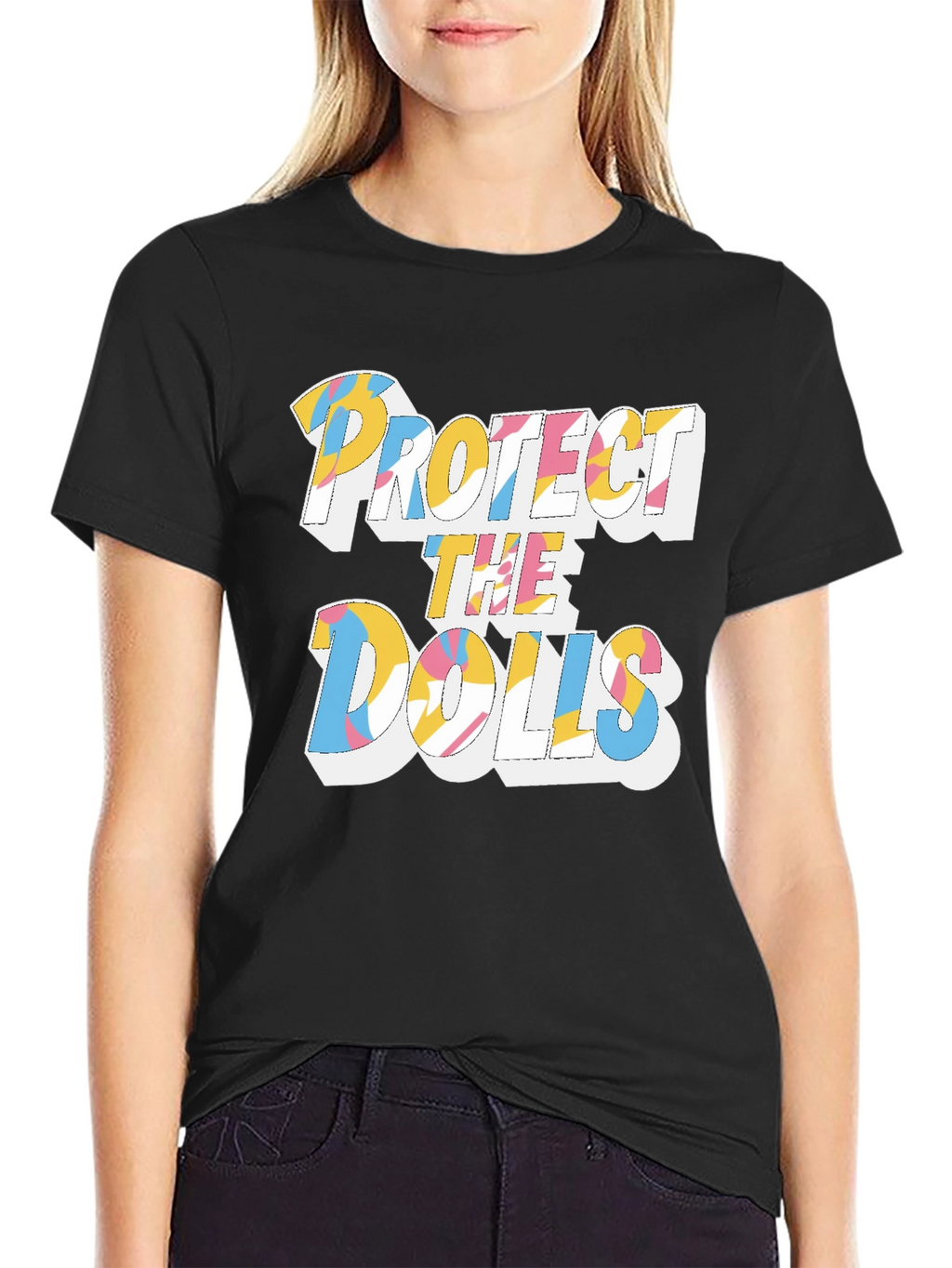 Protect the Dolls Graphic Print Tee