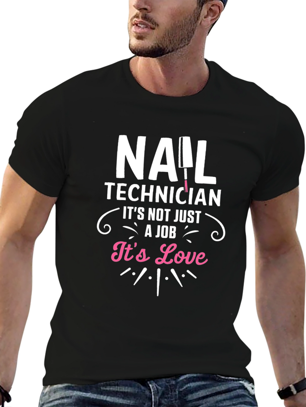 Nail Technician Love T-Shirt - Black