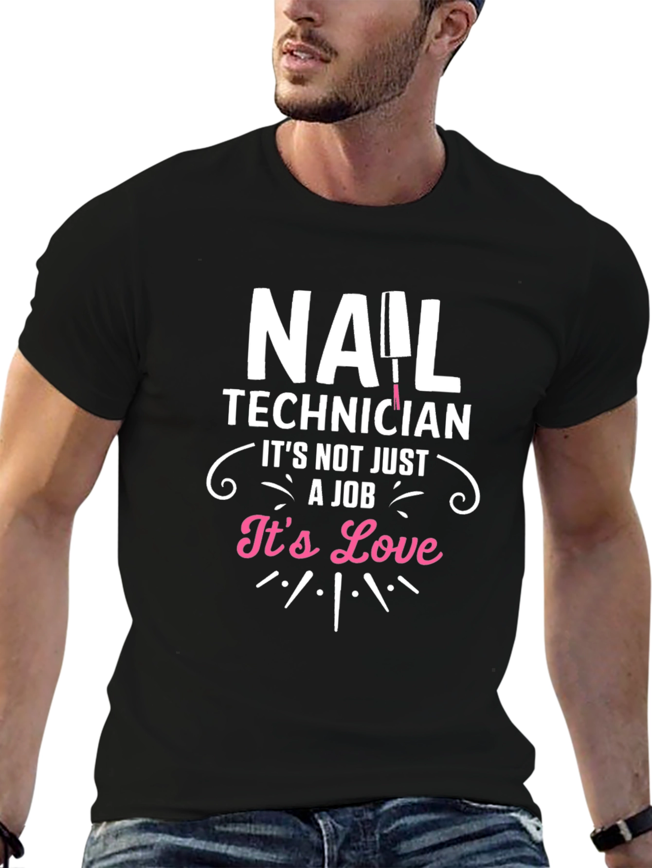 Nail Technician Love T-Shirt - Black
