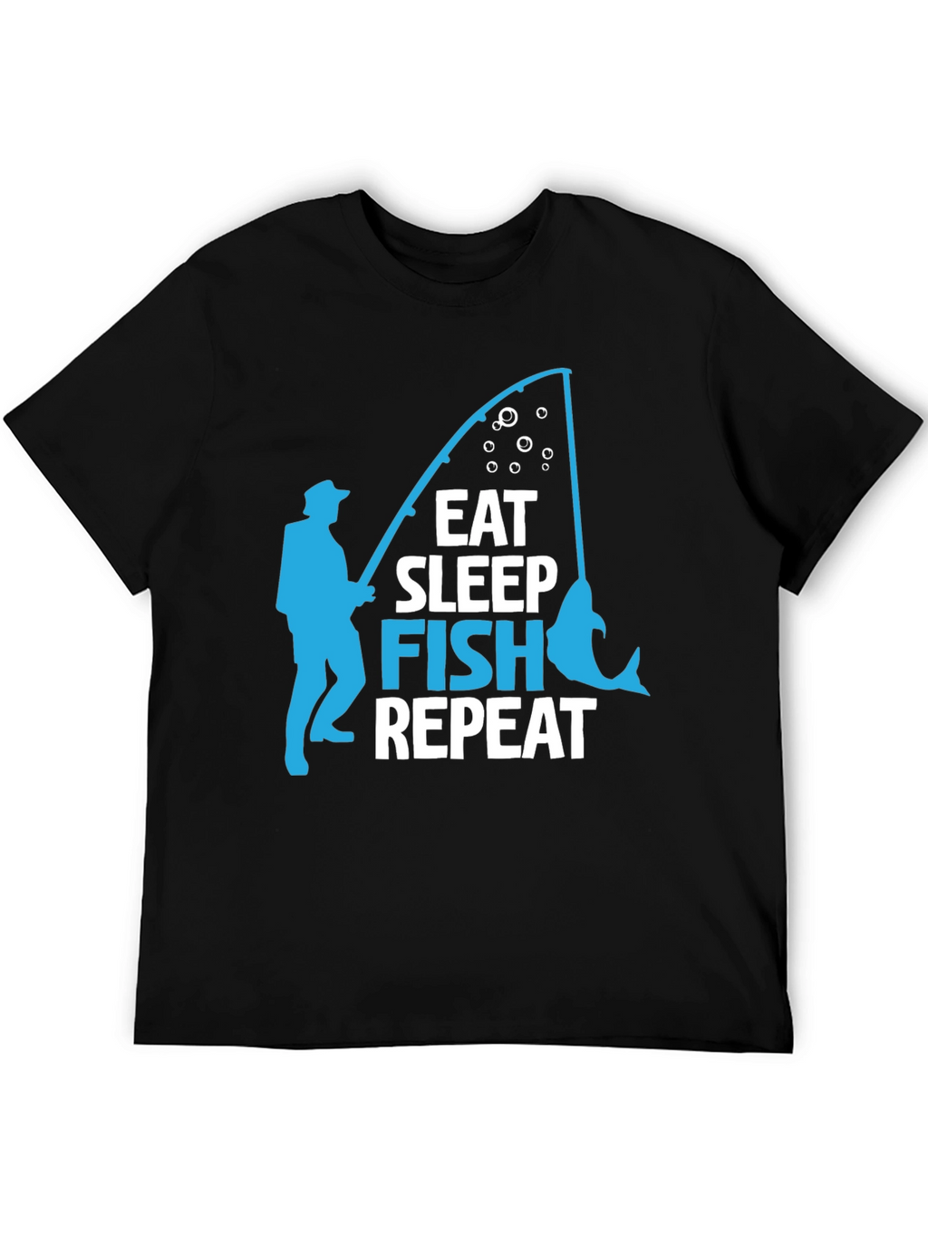 Eat Sleep Fish Repeat Graphic T-Shirt