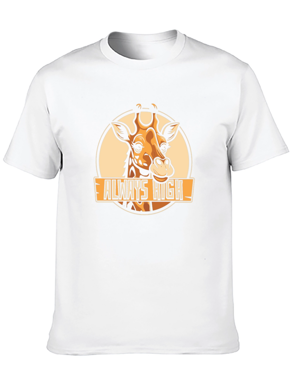 Always High Giraffe Black Graphic T-Shirt