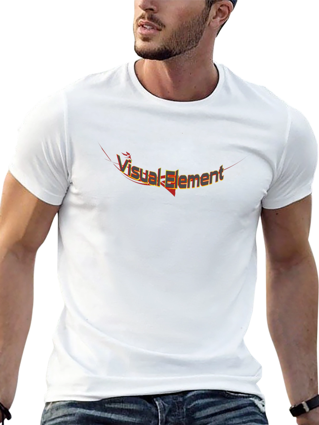 Visual Element Graphic Tee - Black Cotton Blend