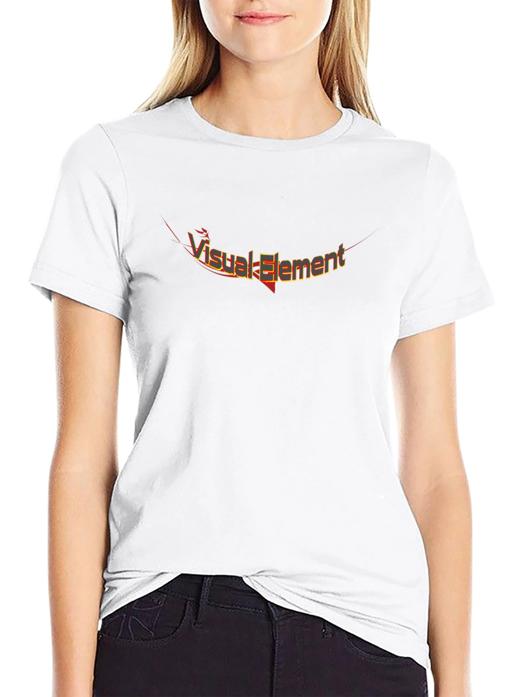 Visual Element Graphic Tee - Black Cotton Blend