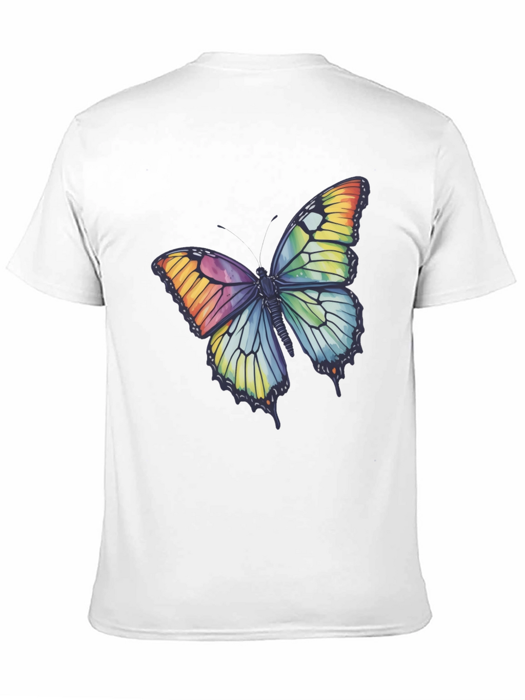 Butterfly Graphic Tee - Rainbow Wings T-Shirt