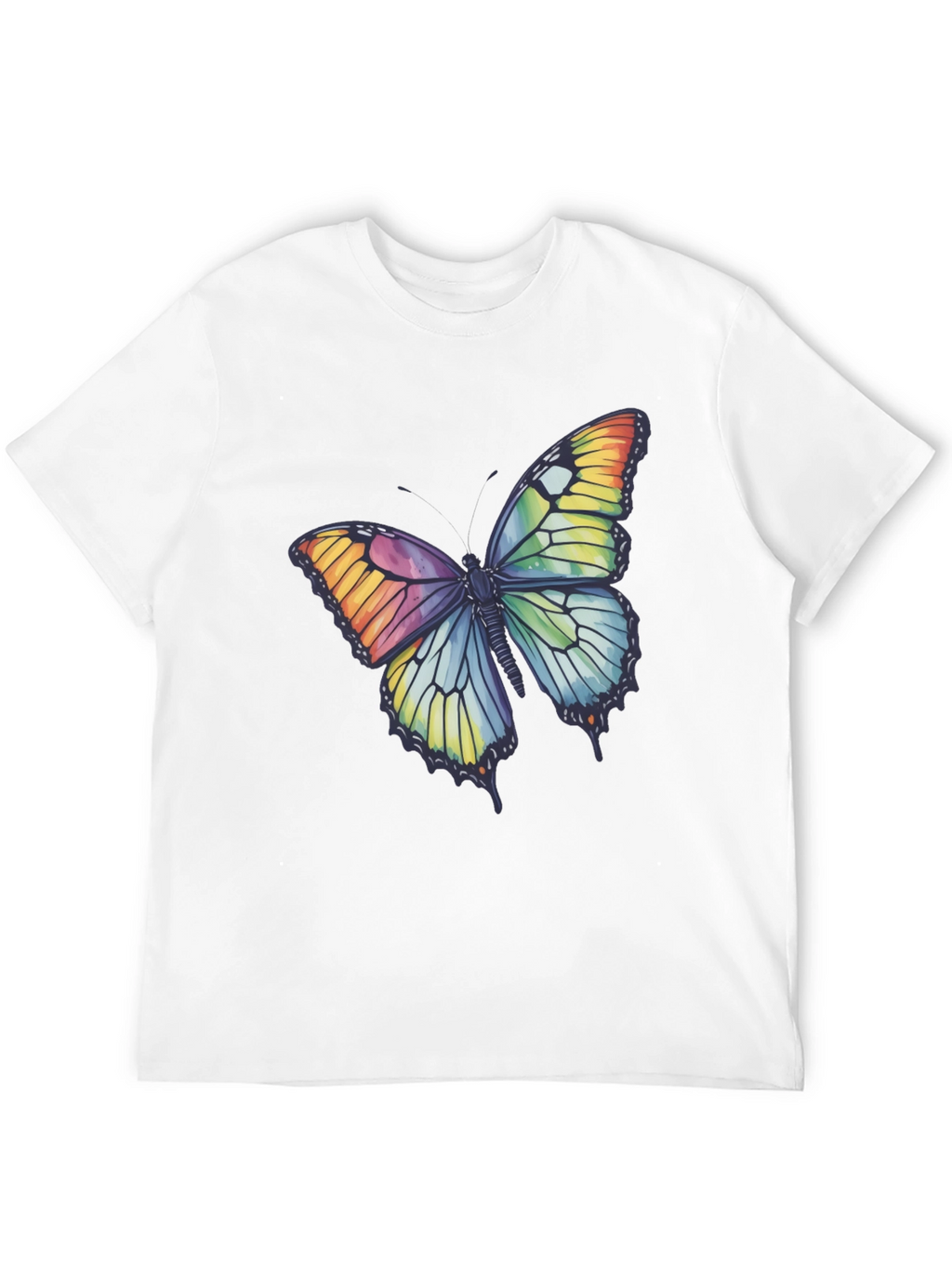 Butterfly Graphic Tee - Rainbow Wings T-Shirt