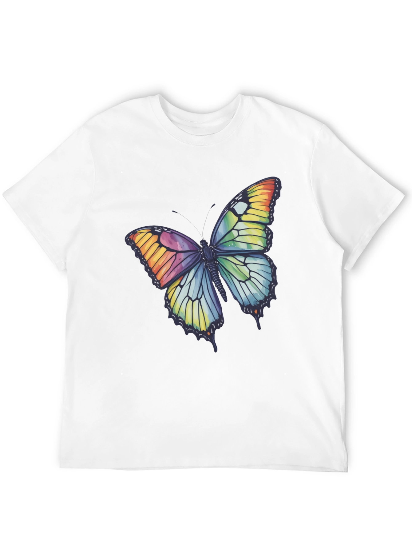 Butterfly Graphic Tee - Rainbow Wings T-Shirt