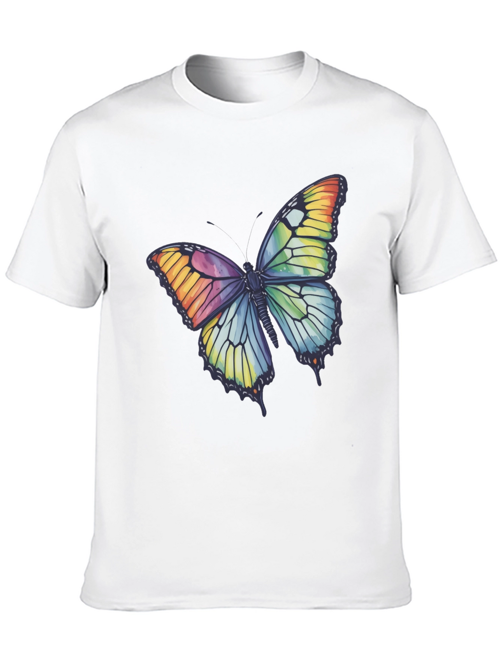 Butterfly Graphic Tee - Rainbow Wings T-Shirt