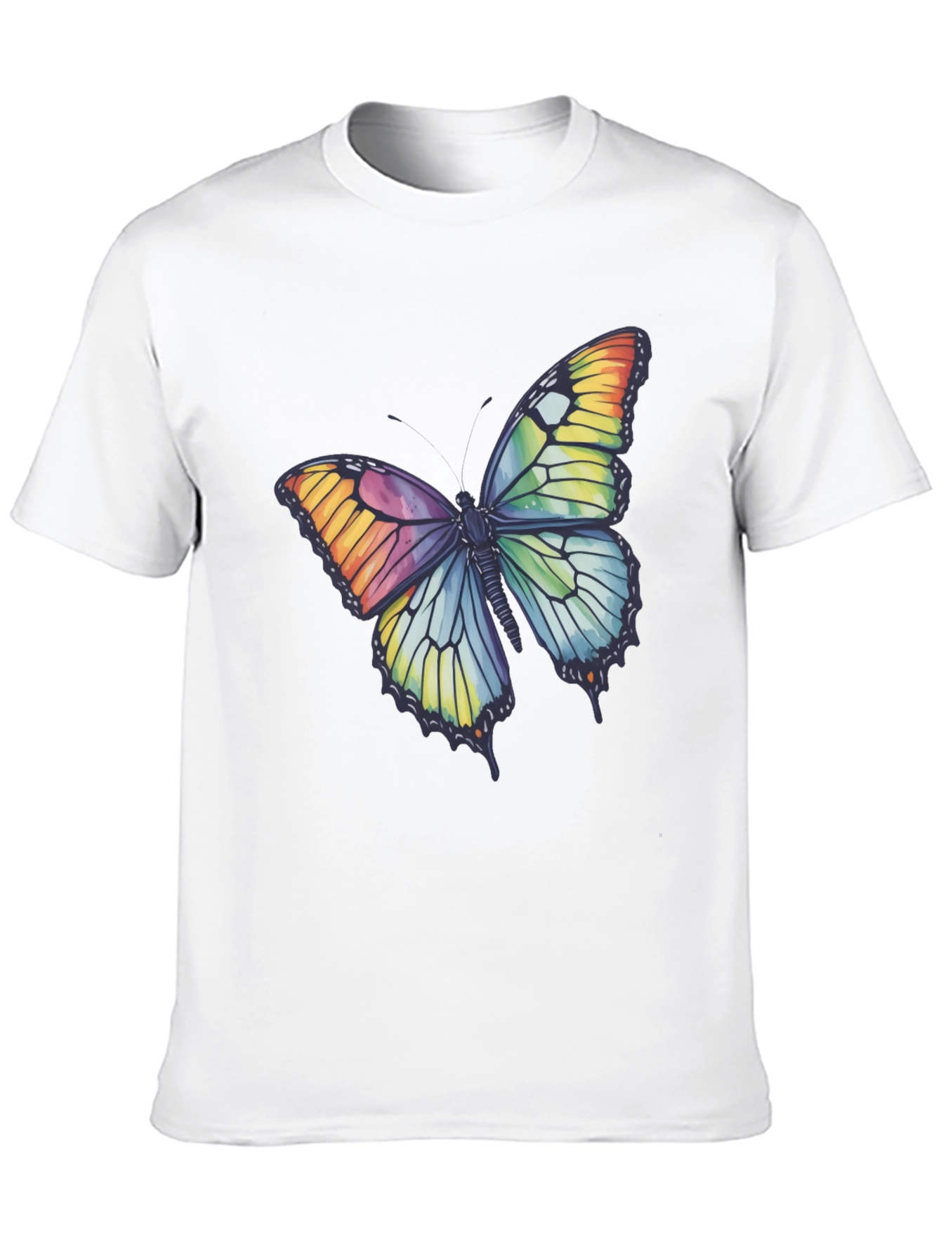Butterfly Graphic Tee - Rainbow Wings T-Shirt