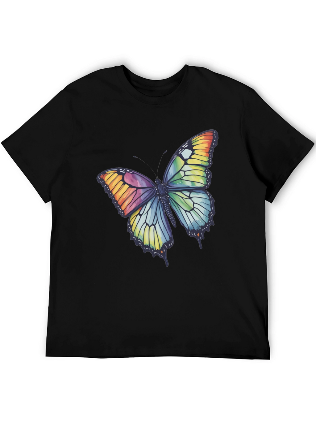 Butterfly Graphic Tee - Rainbow Wings T-Shirt