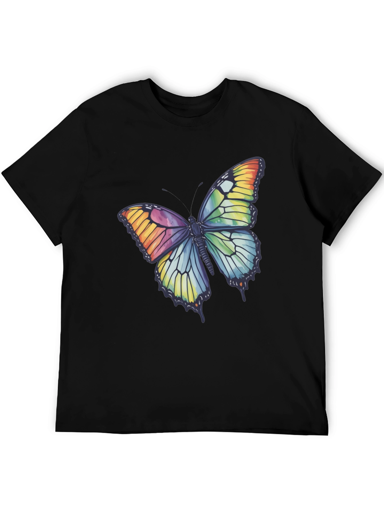 Butterfly Graphic Tee - Rainbow Wings T-Shirt