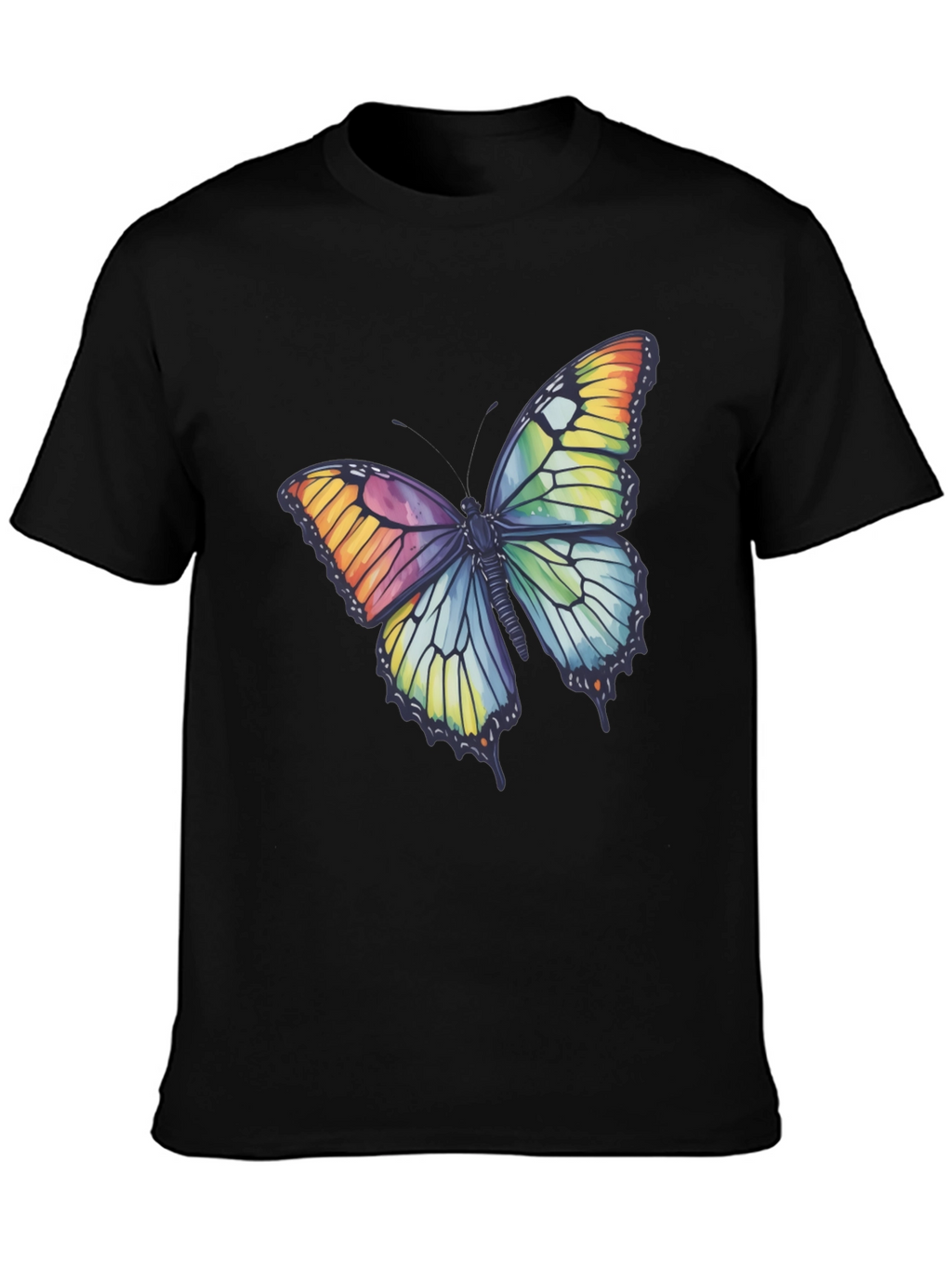 Butterfly Graphic Tee - Rainbow Wings T-Shirt