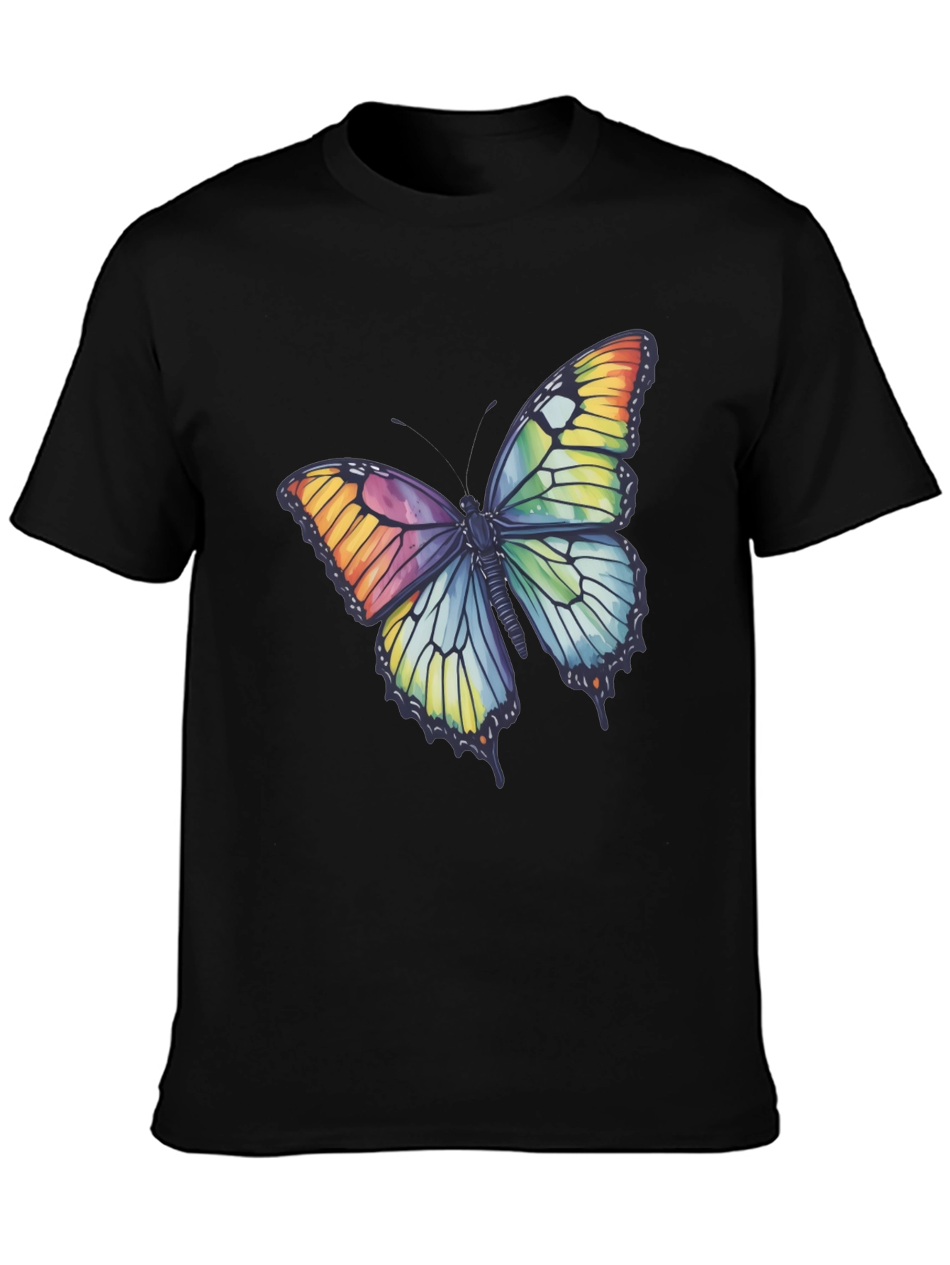 Butterfly Graphic Tee - Rainbow Wings T-Shirt