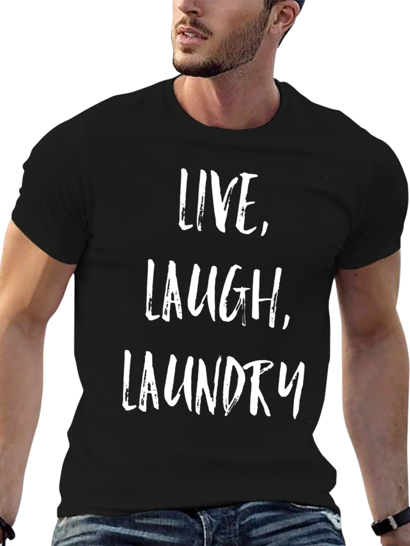 Live Laugh Laundry T-Shirt - Funny Novelty Tee