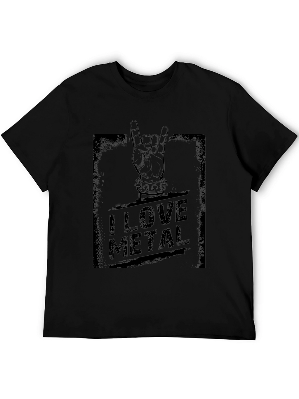 I Love Metal Black Graphic Tee