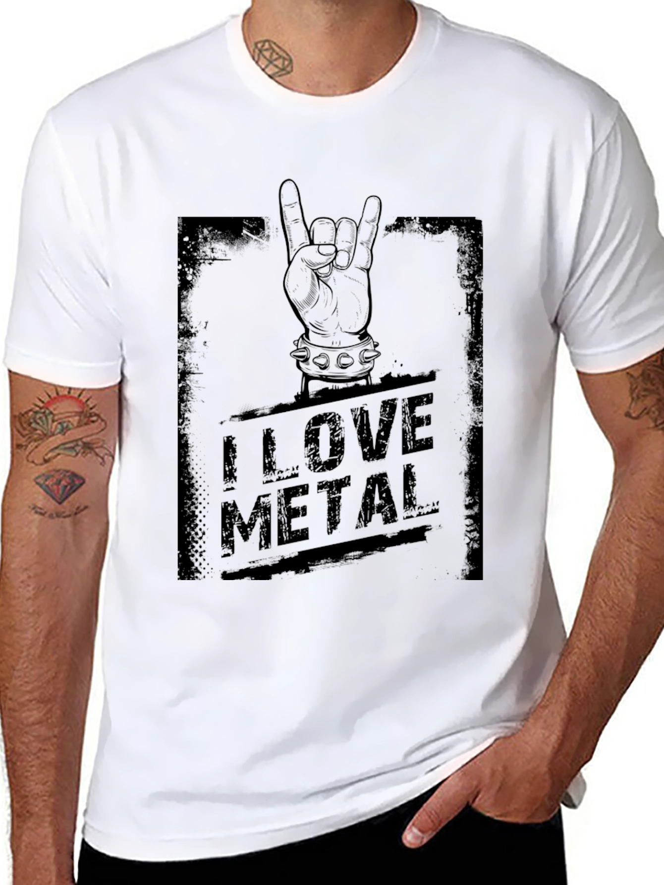 I Love Metal Black Graphic Tee