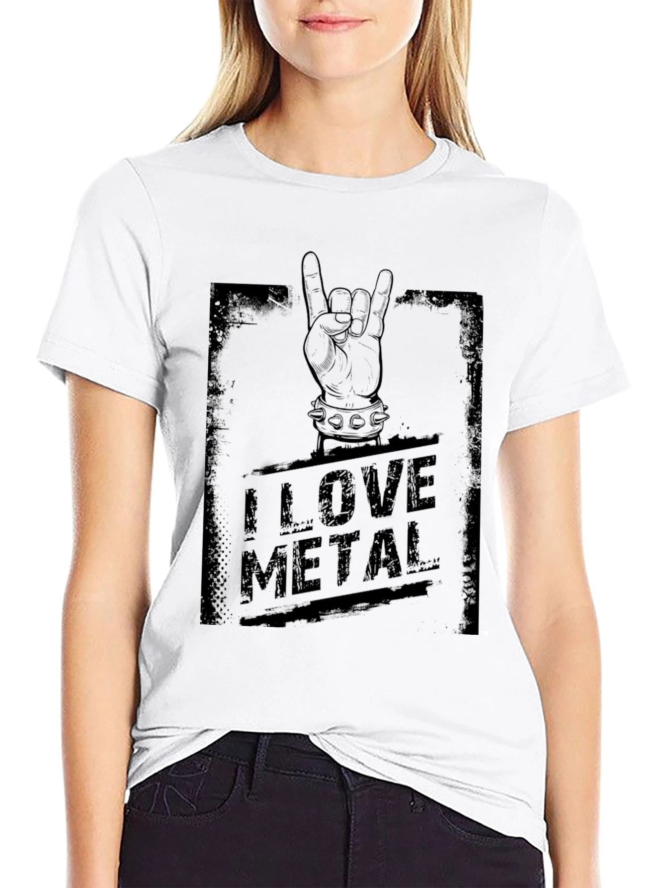 I Love Metal Black Graphic Tee
