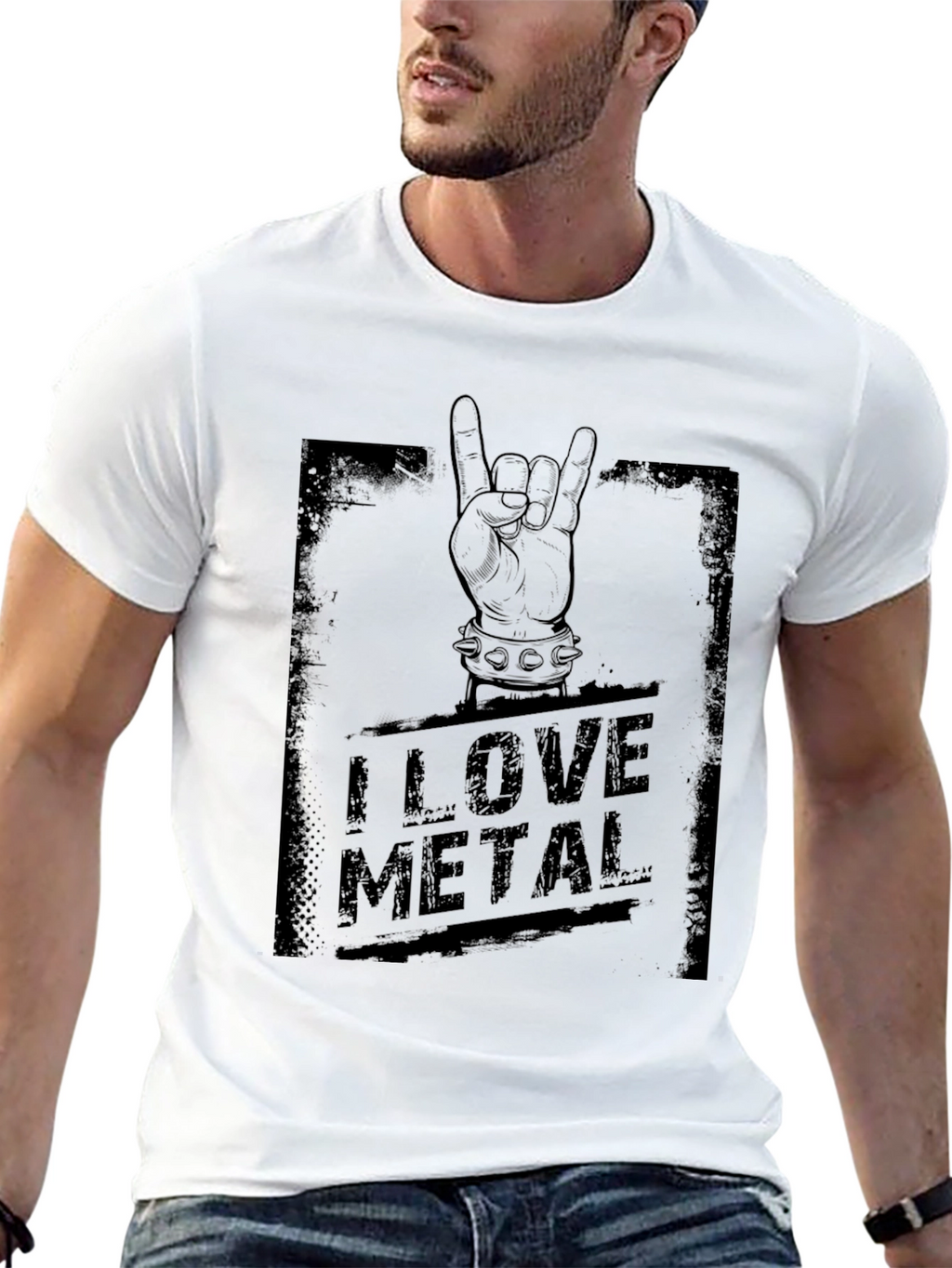 I Love Metal Black Graphic Tee