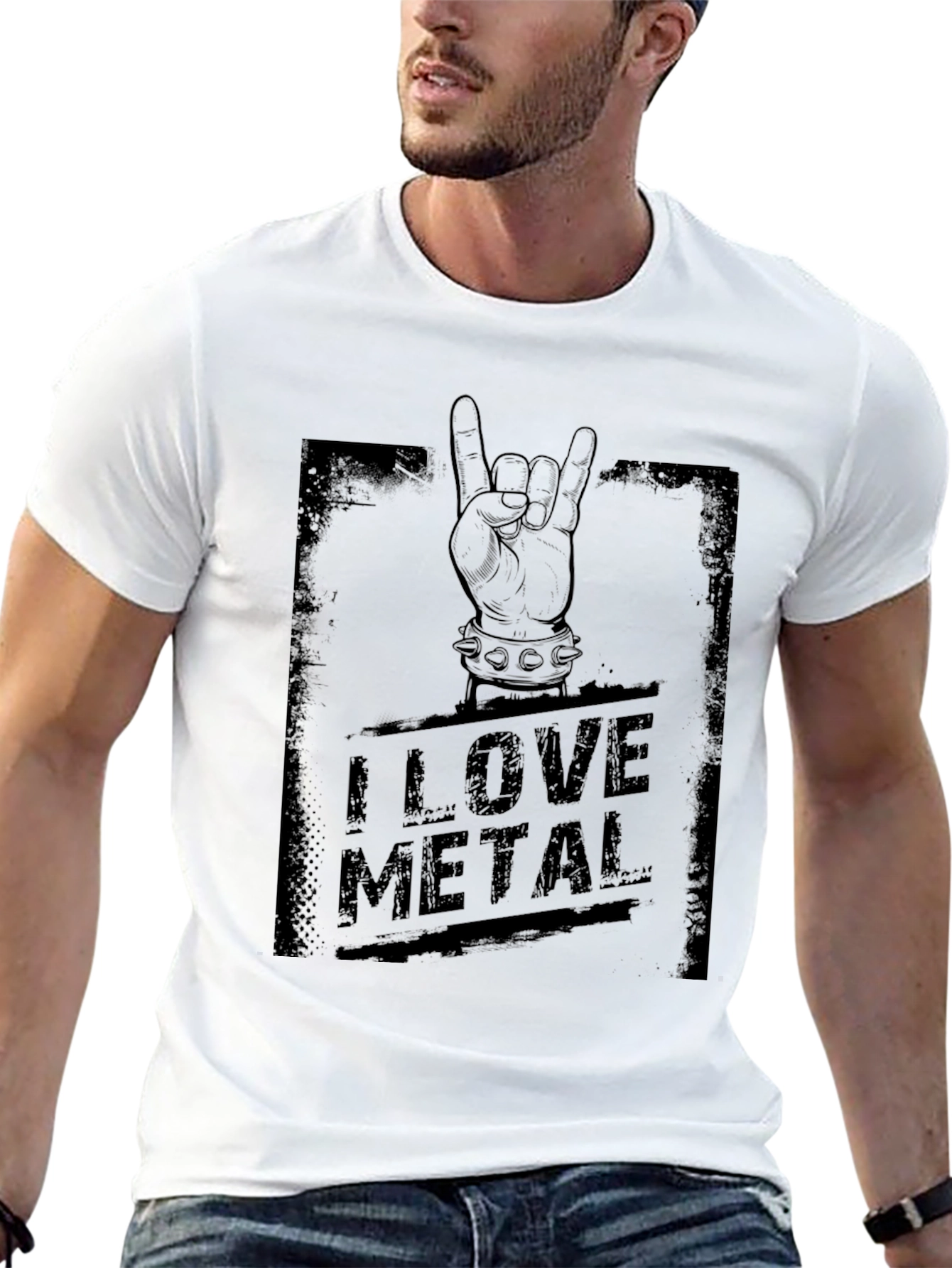 I Love Metal Black Graphic Tee