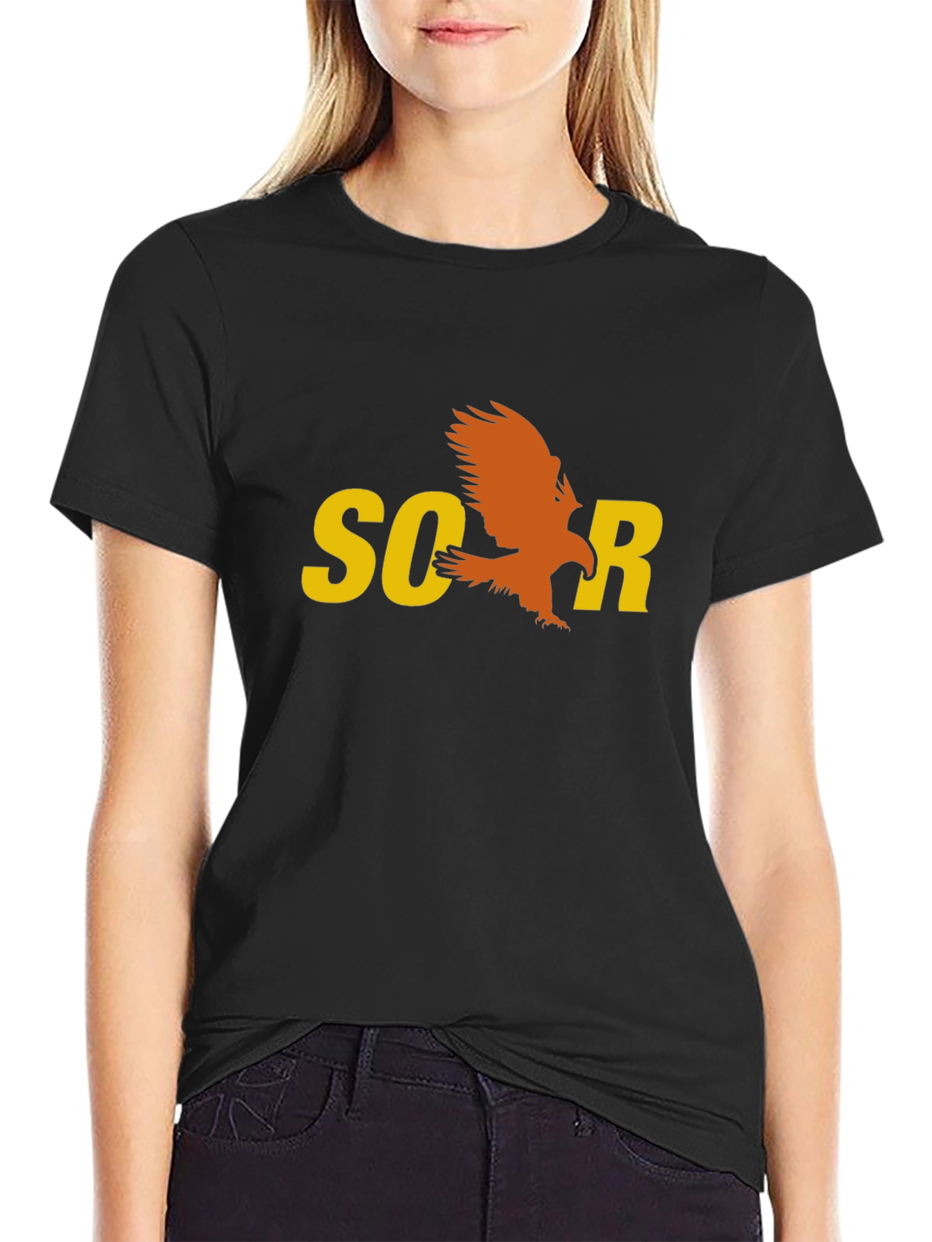 Soar Eagle Graphic Tee - Stylish Black T-Shirt