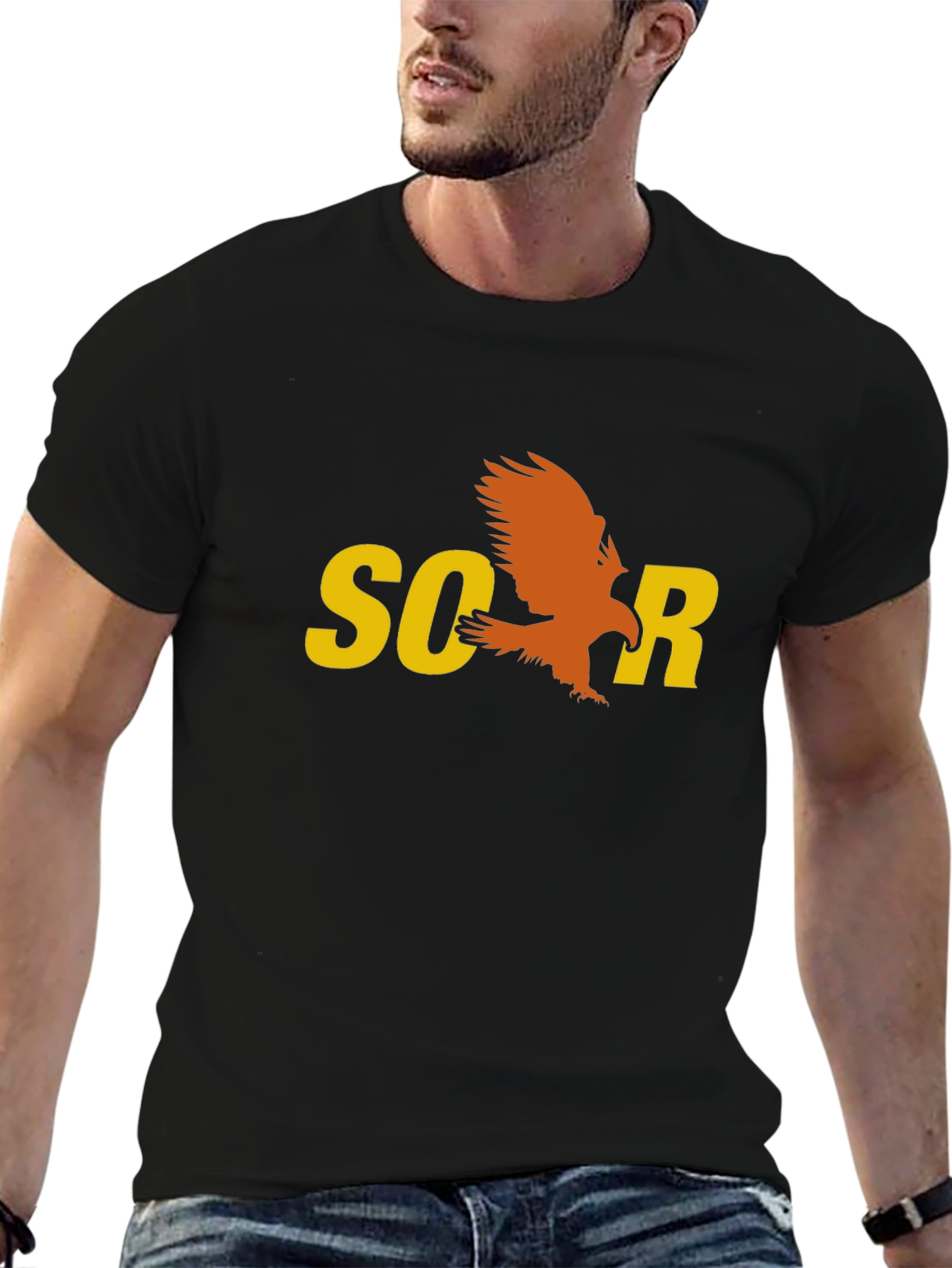 Soar Eagle Graphic Tee - Stylish Black T-Shirt