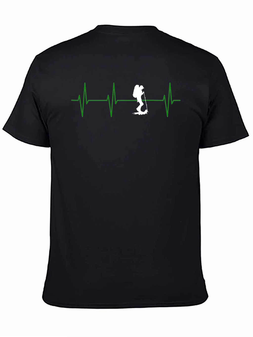 Hiking Heartbeat T-Shirt - Black